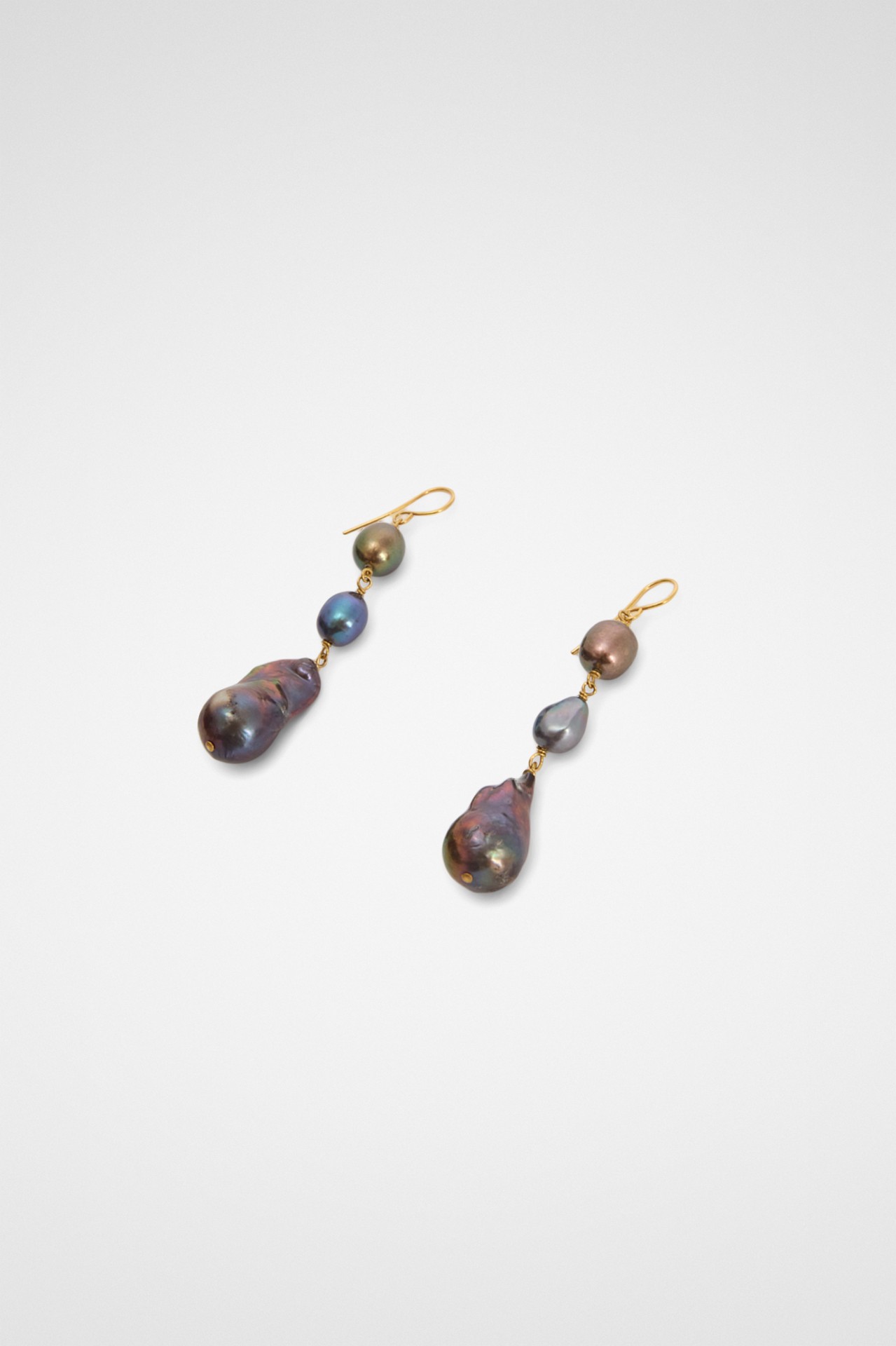 GRAINY EARRINGS 2 GOLD/BLACK