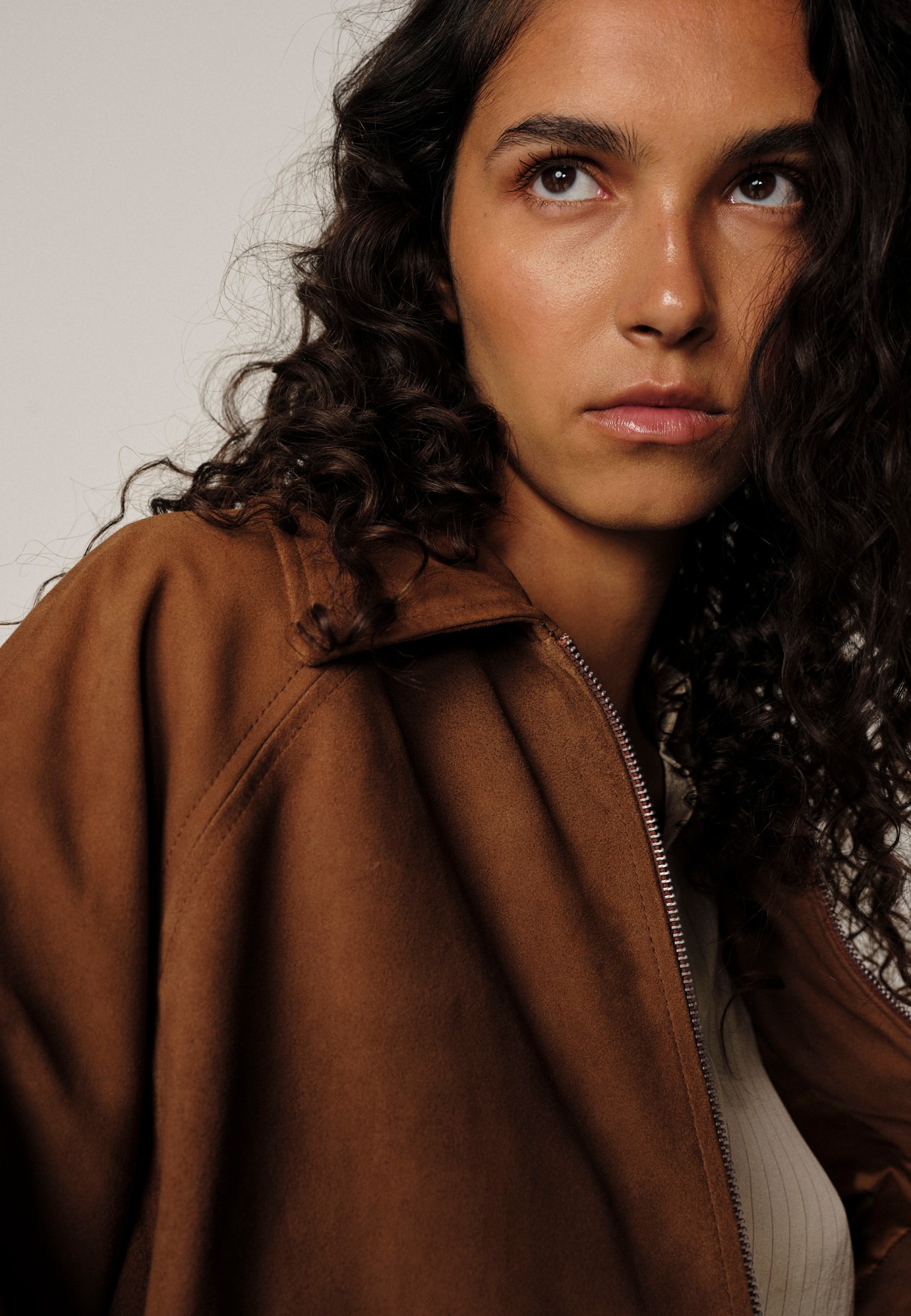 RAY SUEDE JACKET IN COGNAC