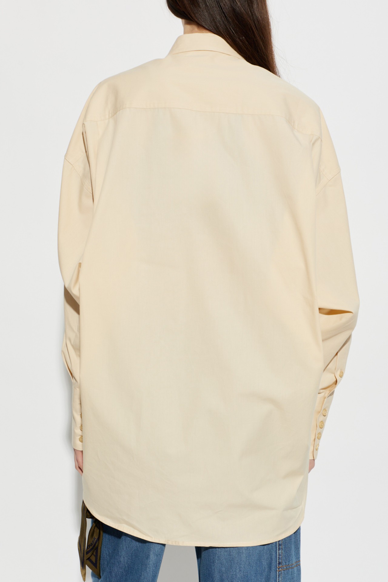 CARLA - PARACHUTE POPELINE OVERSIZE SHIRT IN SAND