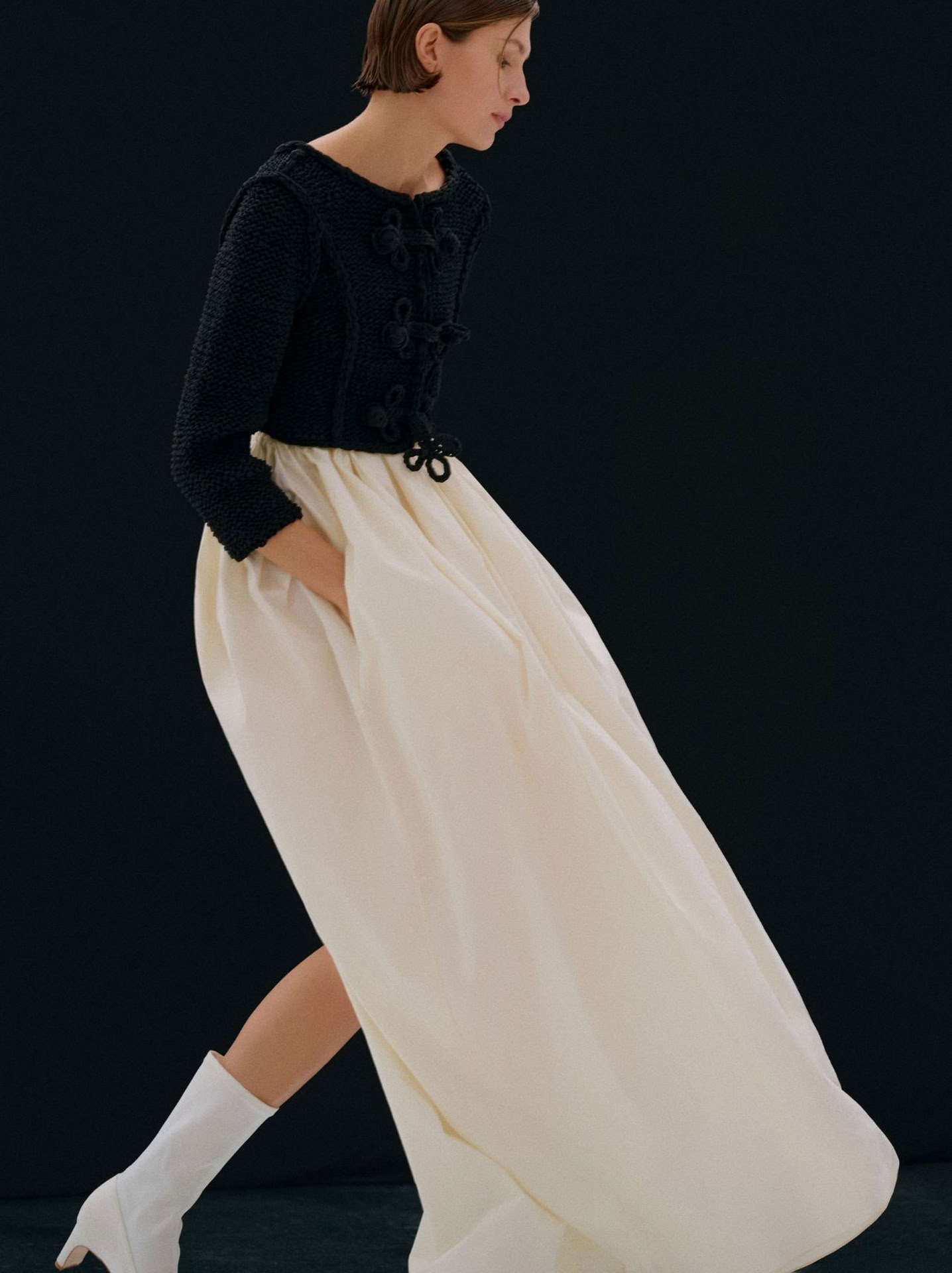 BALLOON LONG SKIRT IVORY