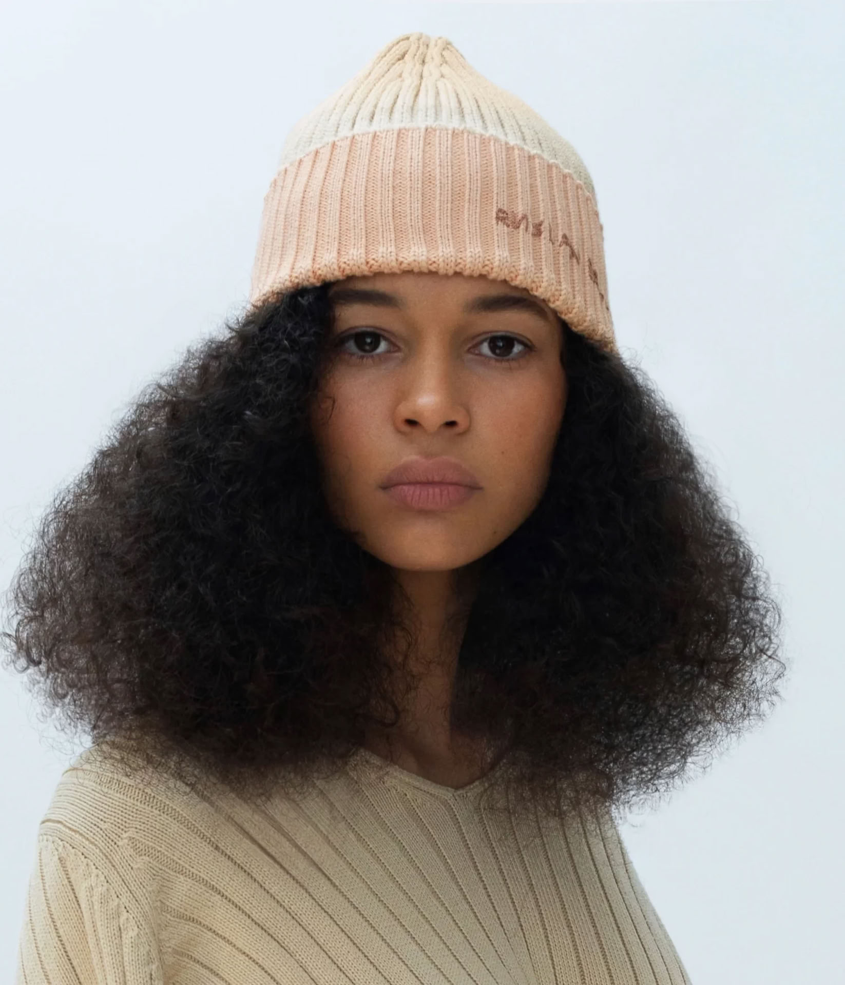 BEANIE HAT CREAM/BEIGE