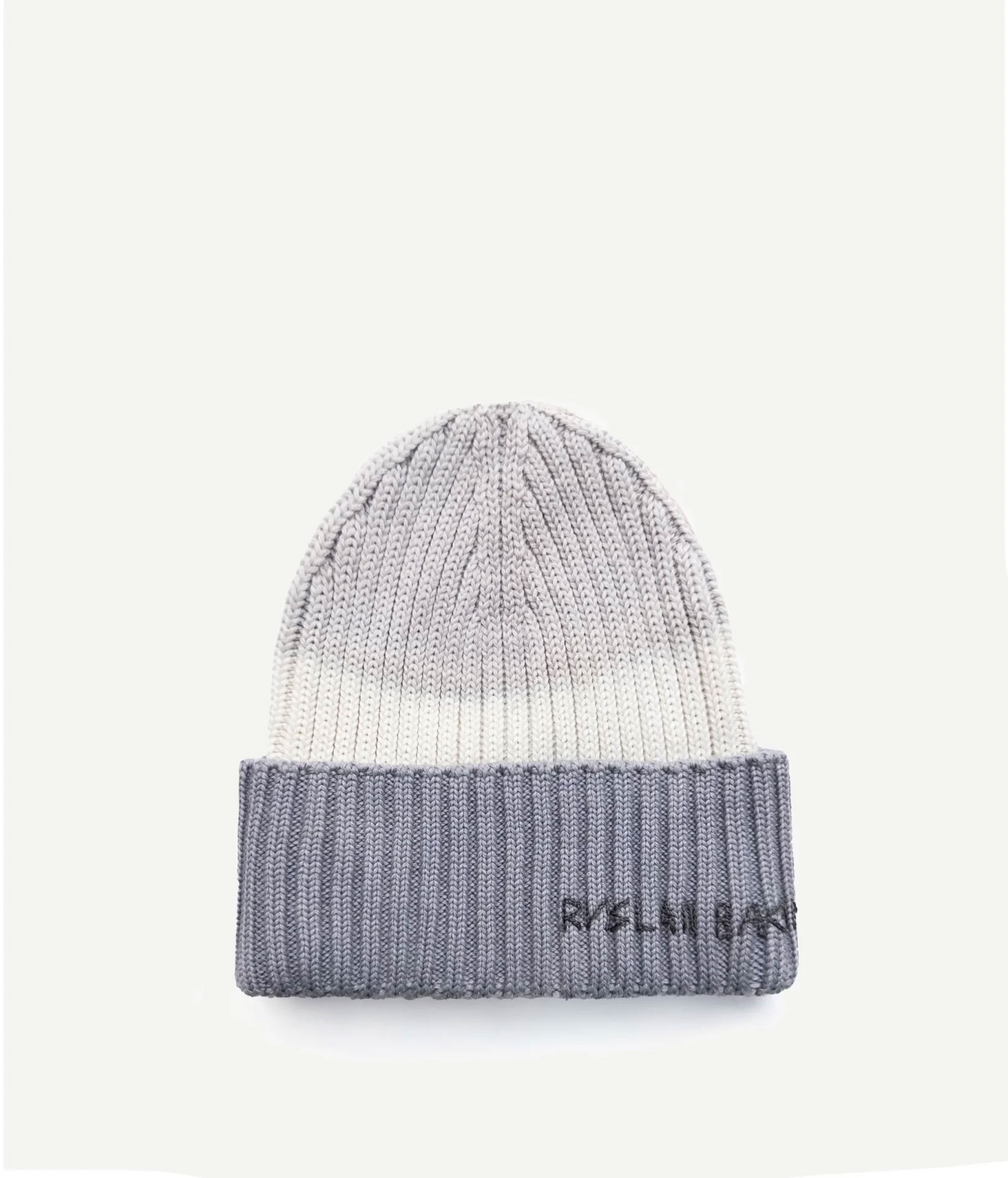 BEANIE HAT CREM/GREY