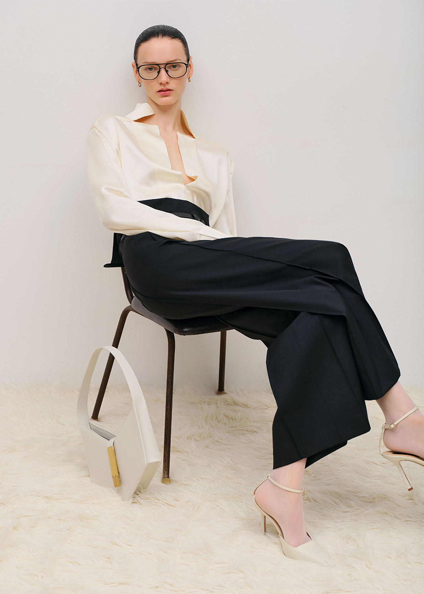 BELTED SQUARE CULOTTES BLACK