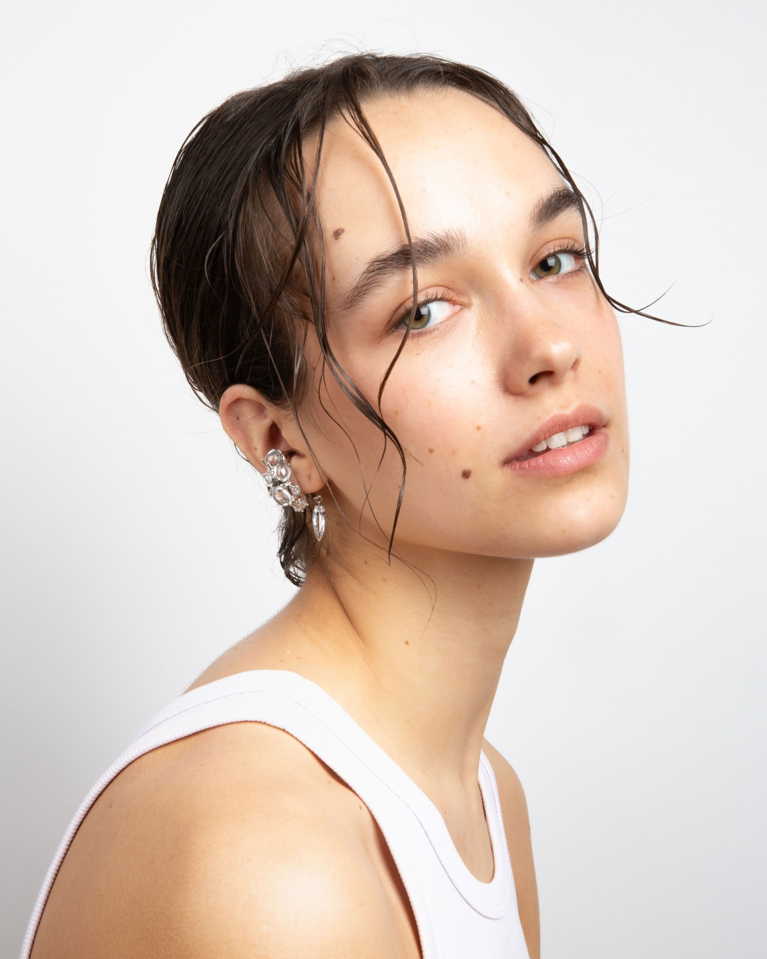 BLOWN CHARM EAR CUFF CLEAR SL - RH