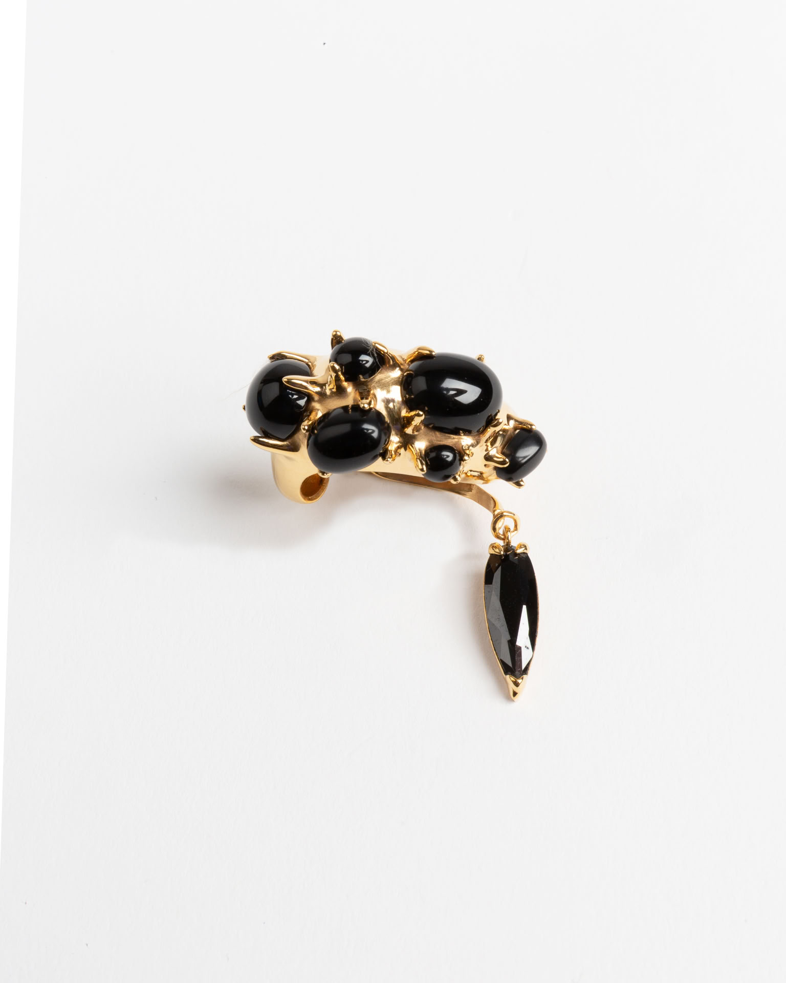 BLOWN CHARM EAR CUFF BLACK SL - GD