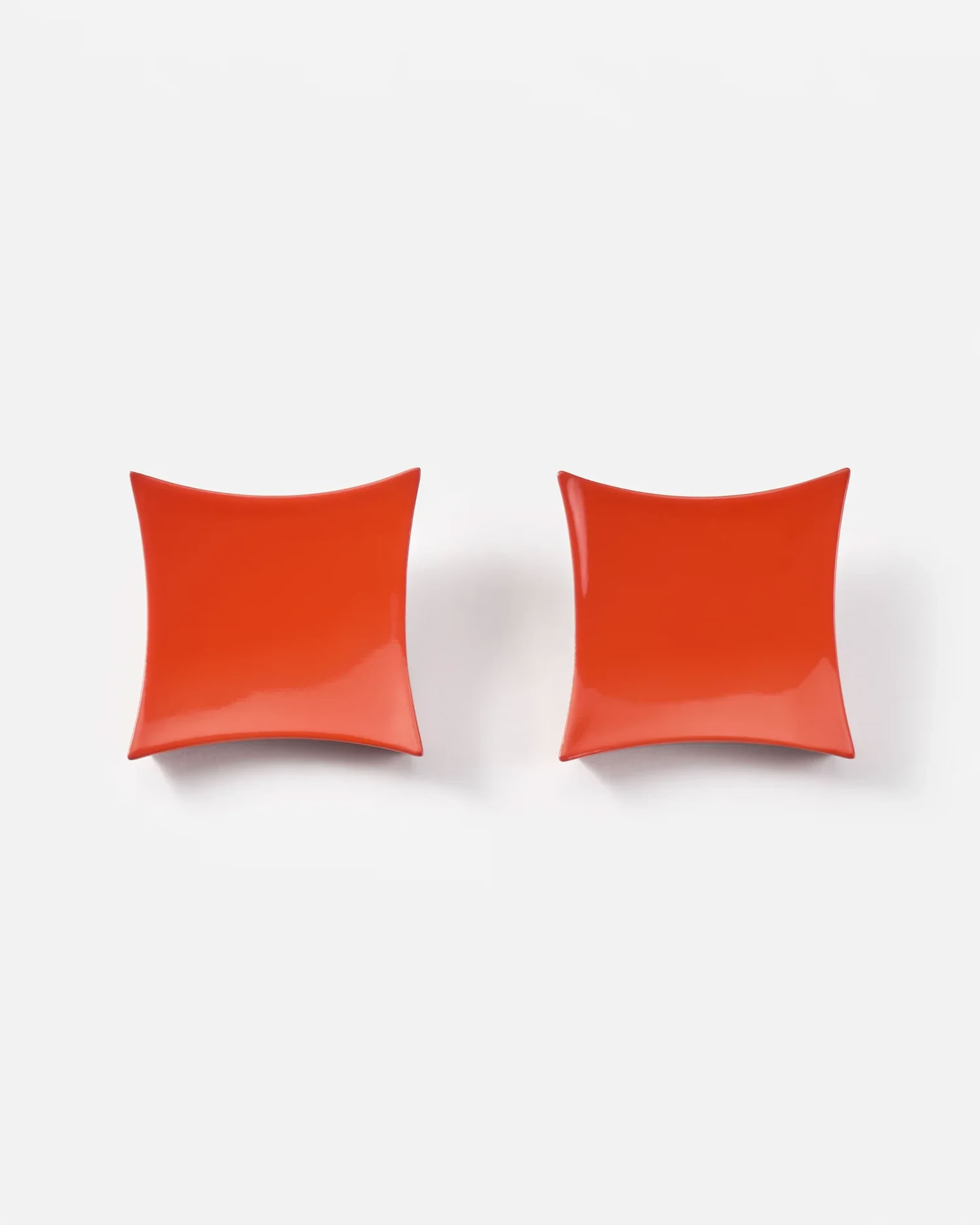 CHUNK EARRINGS LARGE CORAL 