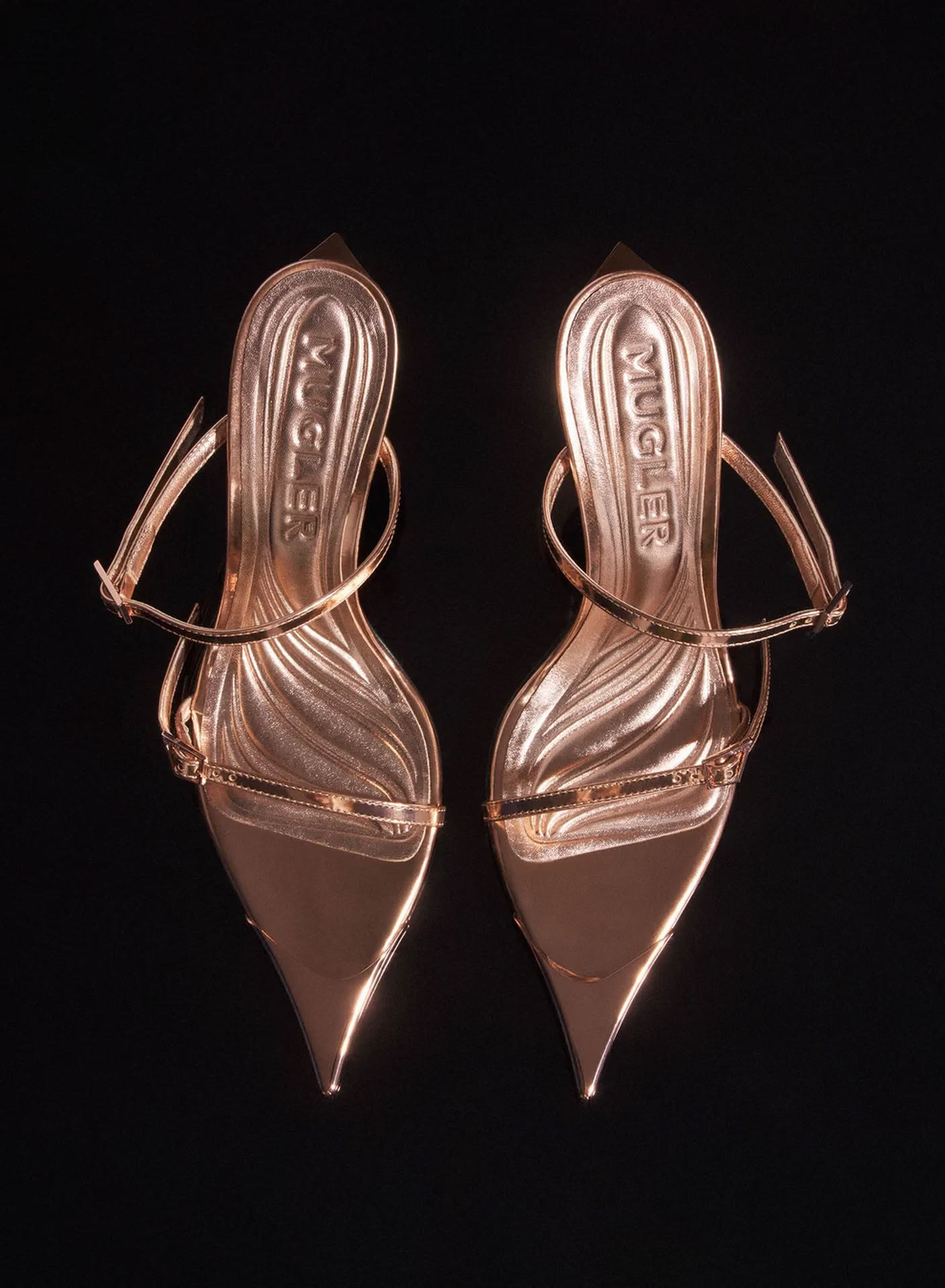 COPPER LEATHER FANG 95 SANDALS