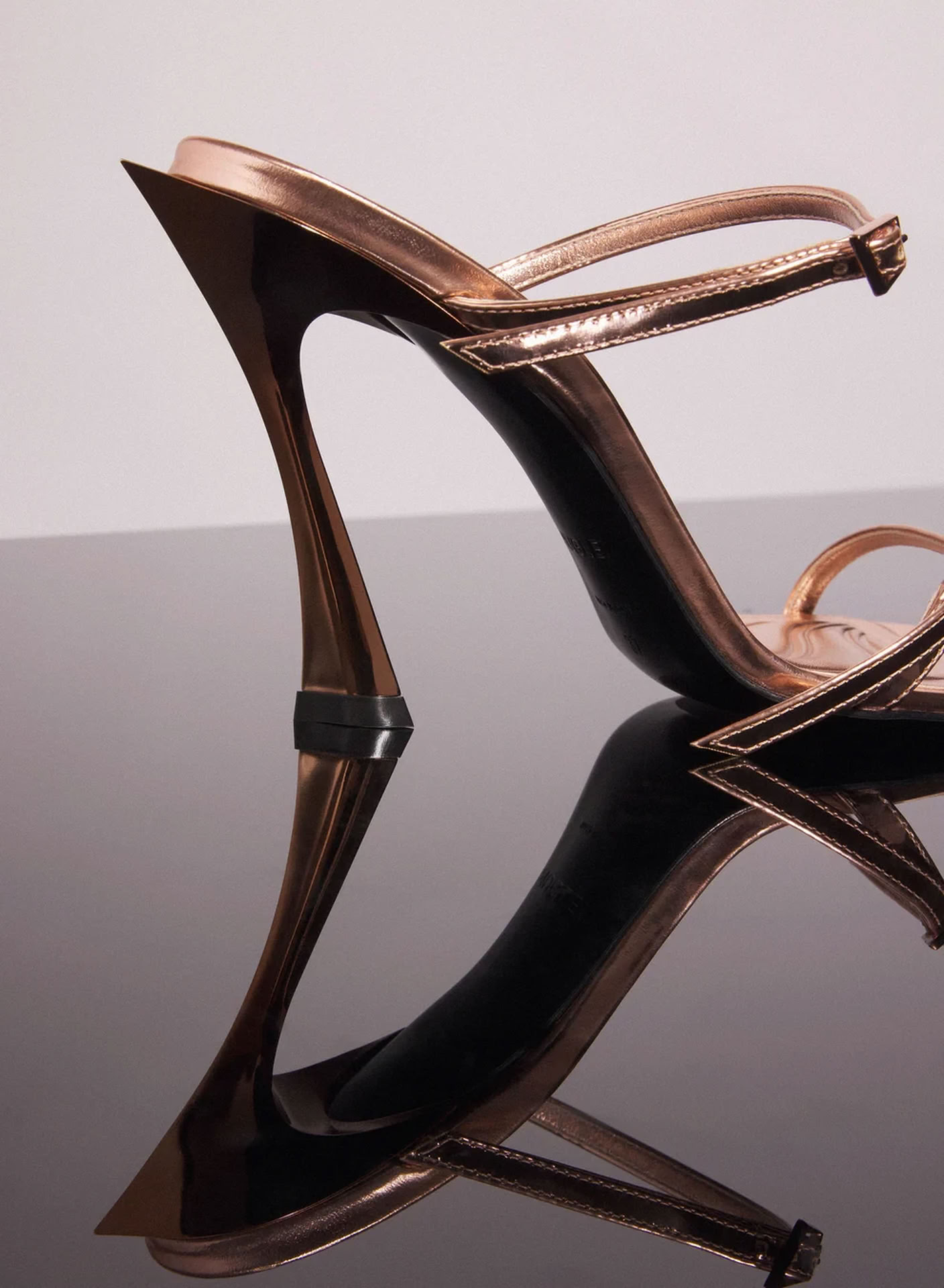 COPPER LEATHER FANG 95 SANDALS