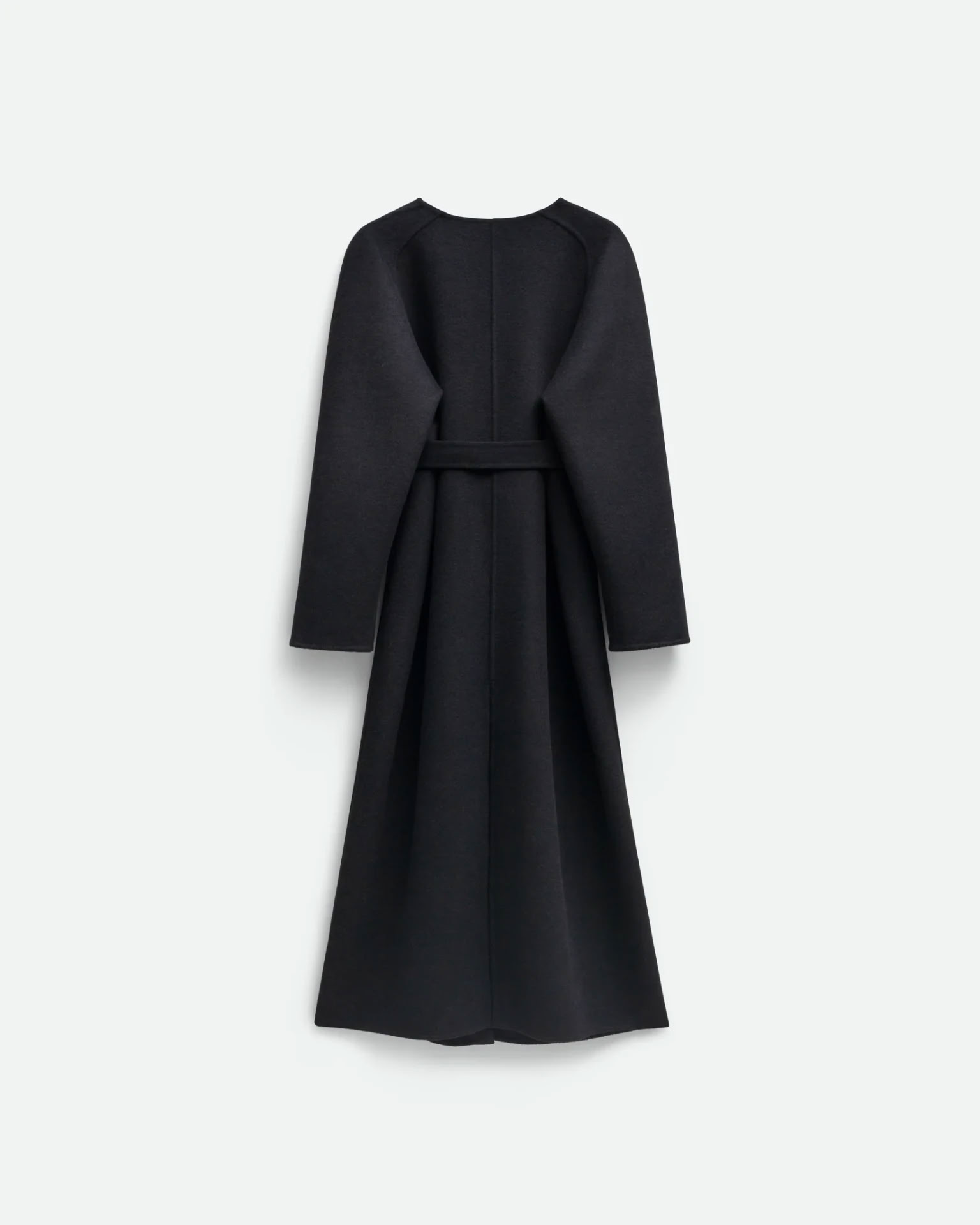 DOUBLE LONG COAT IN BLACK