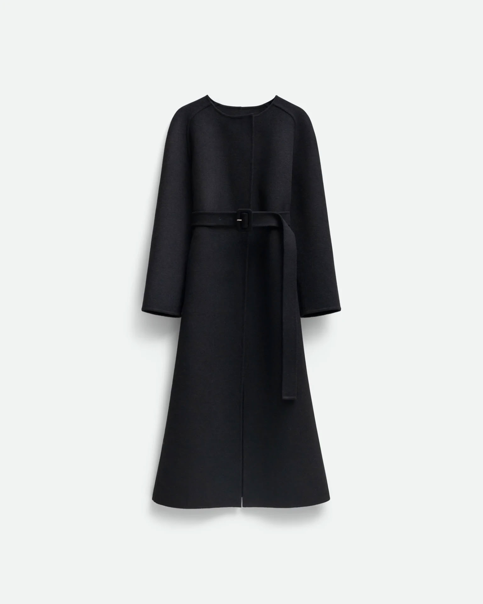 DOUBLE LONG COAT IN BLACK