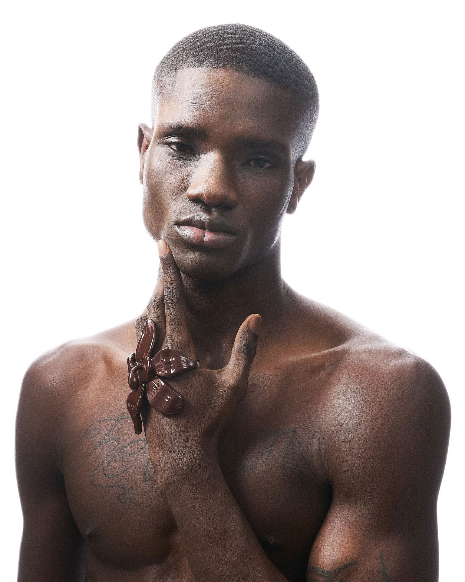 FLOWER HAND CUFFS NUDE 03