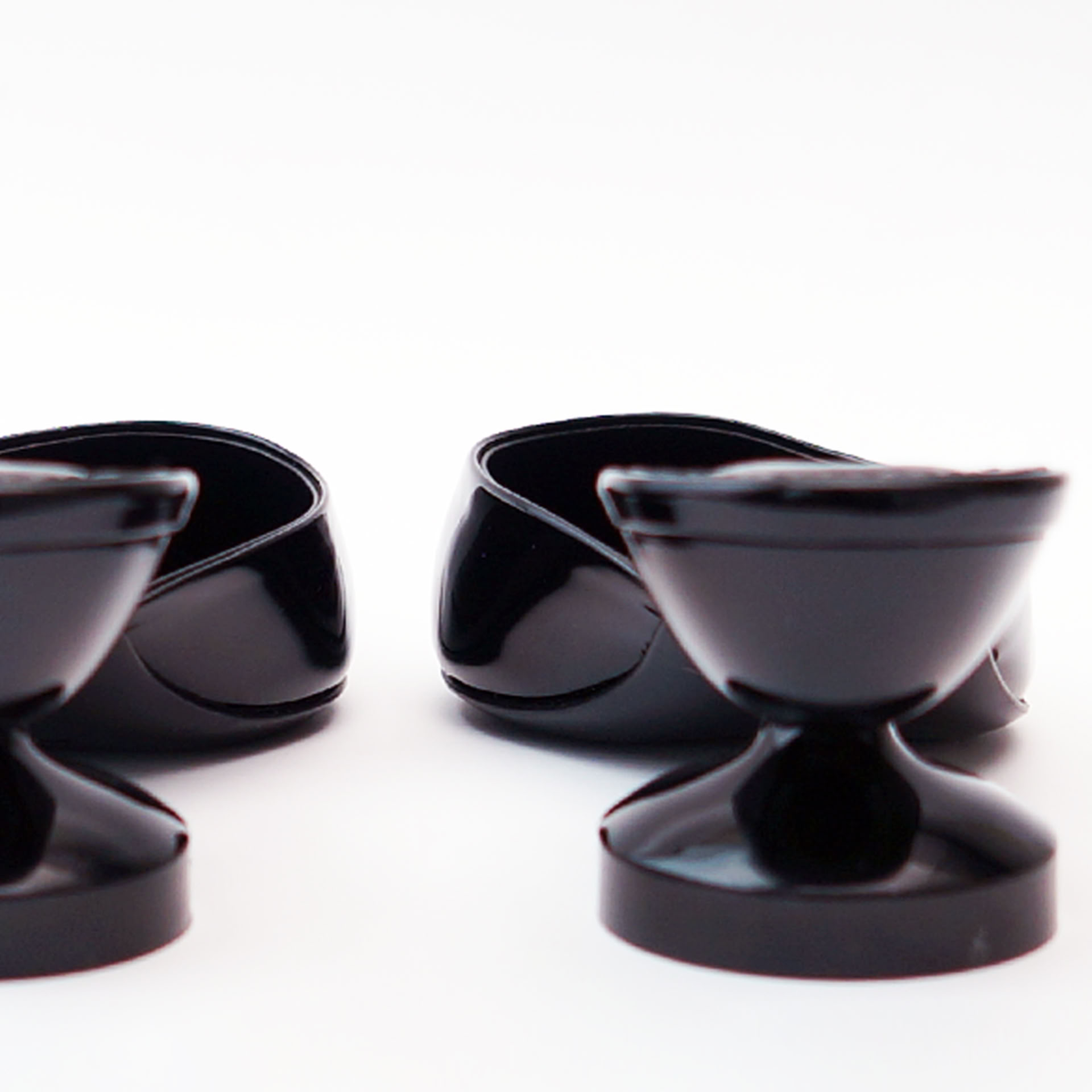 GEORGIA BLACK LEATHER MULES 