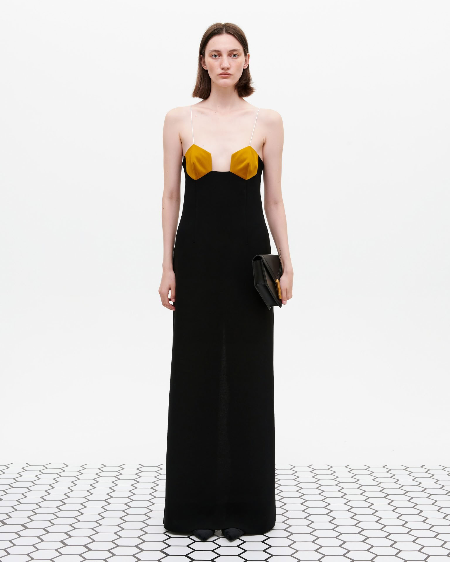 HONEYCOMB BICOLOR DRESS GOLD 