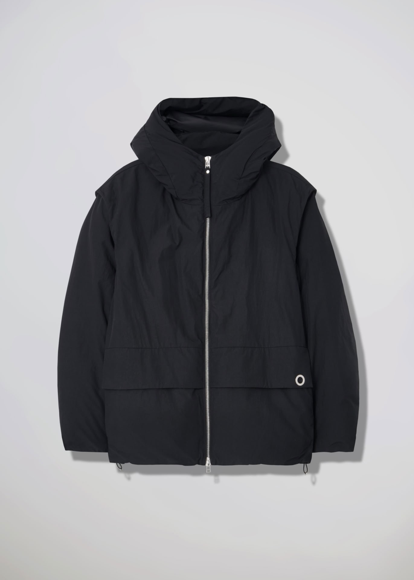 HYBRID PUFFER JACKET IN BLACK