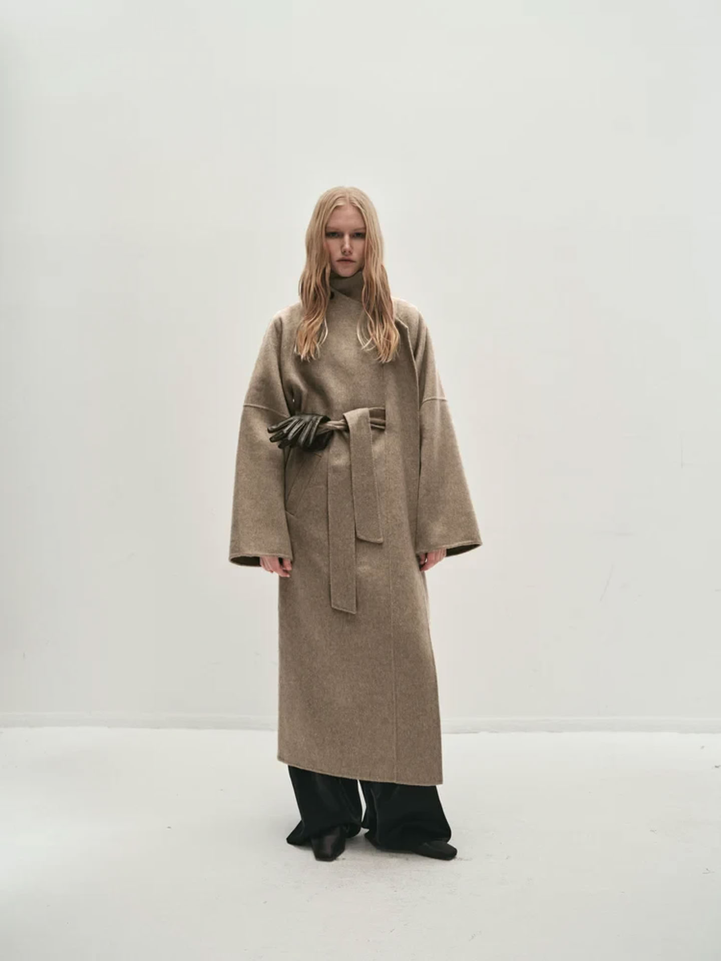 JULIET LONG COAT IN MOLE