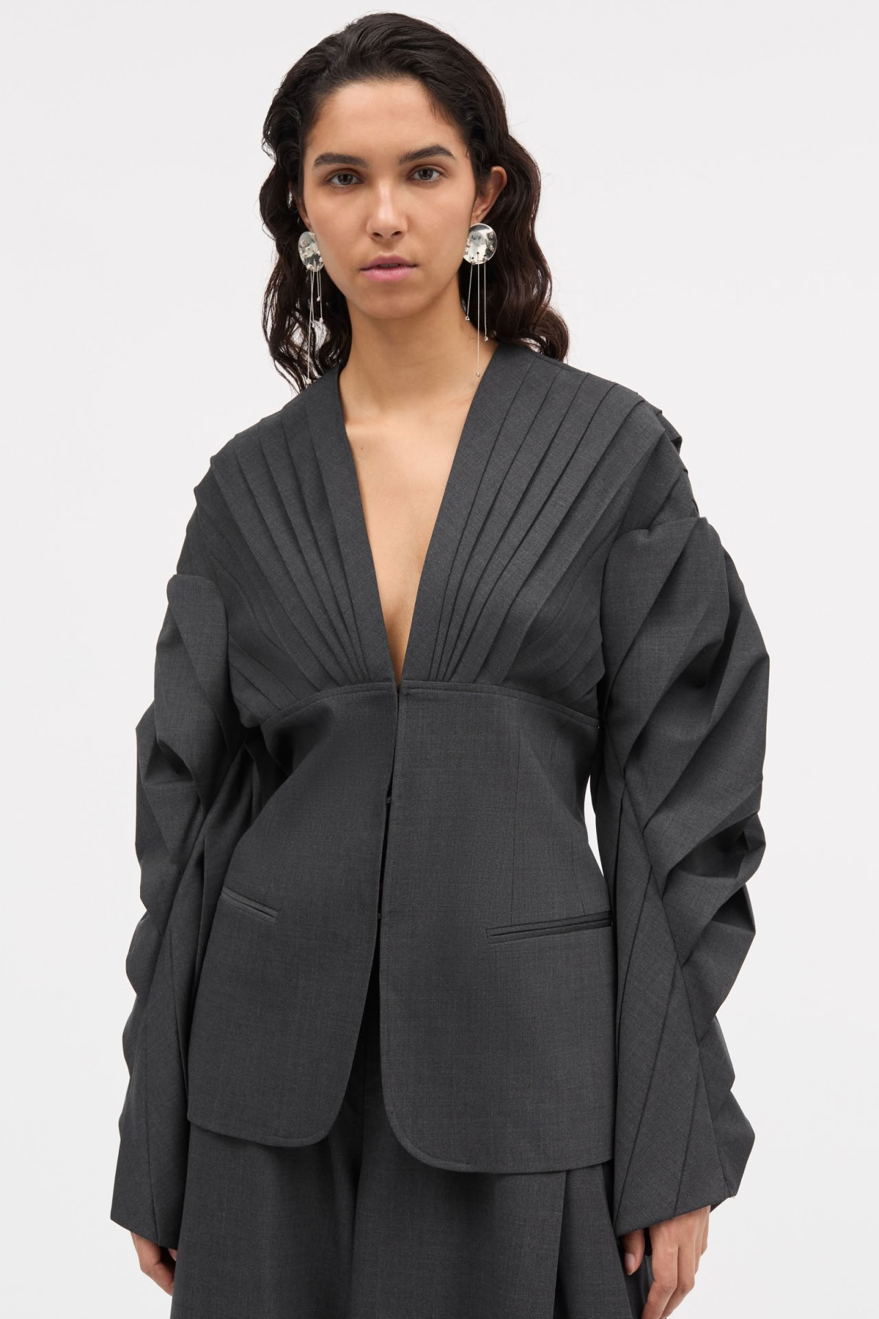 JUNO JACKET IN DARK GREY MELANGE