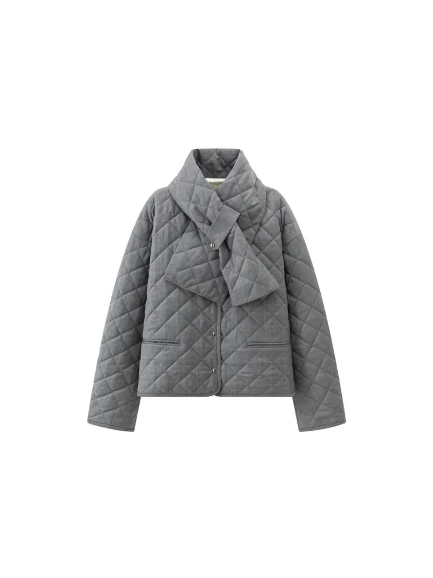 KALA CHECKED JACKET IN GREY