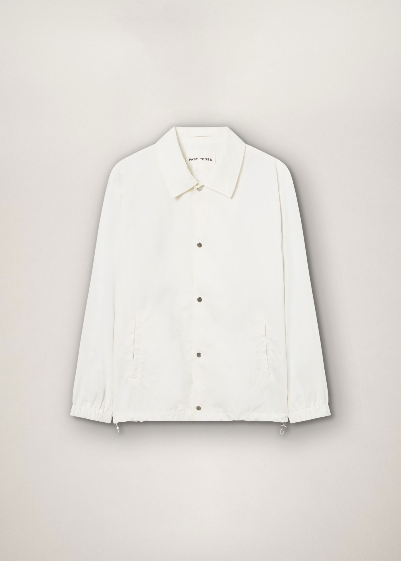 LOGO COACH JACKET IN OFF WHITE