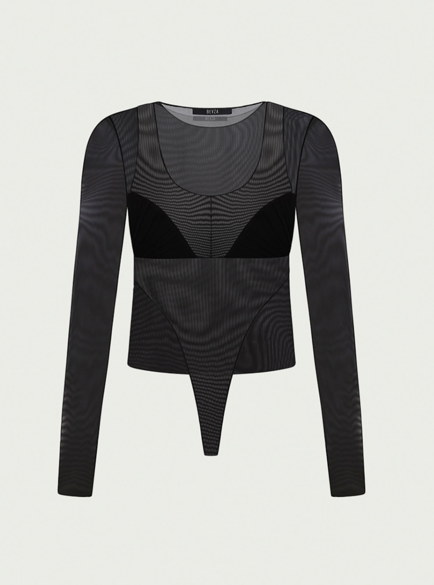 LONG-SLEEVE BODYSUIT BLACK