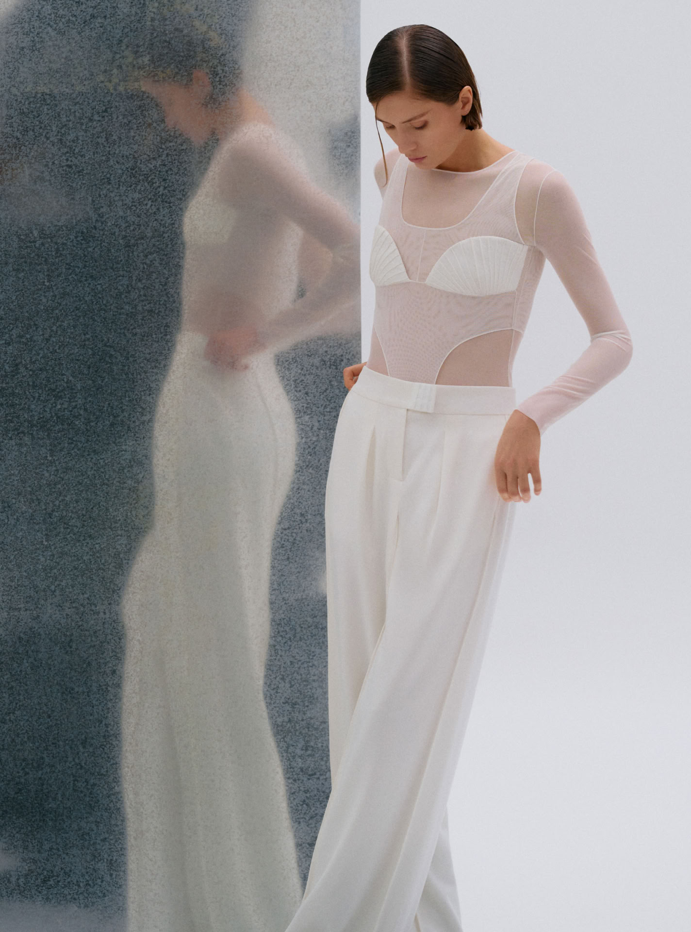 LONG-SLEEVE BODYSUIT IVORY