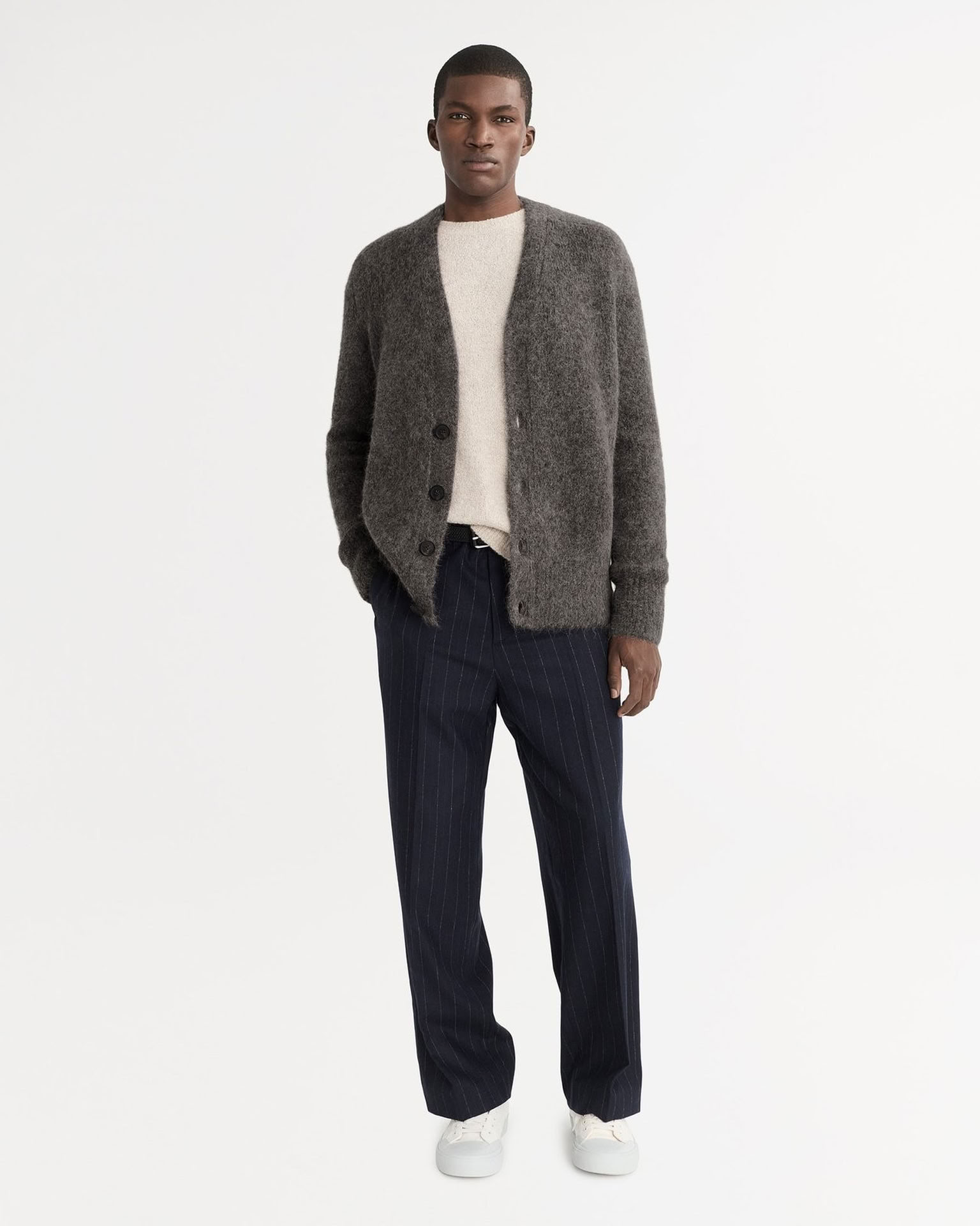 MEN'S ALPACA CARDIGAN WOOD