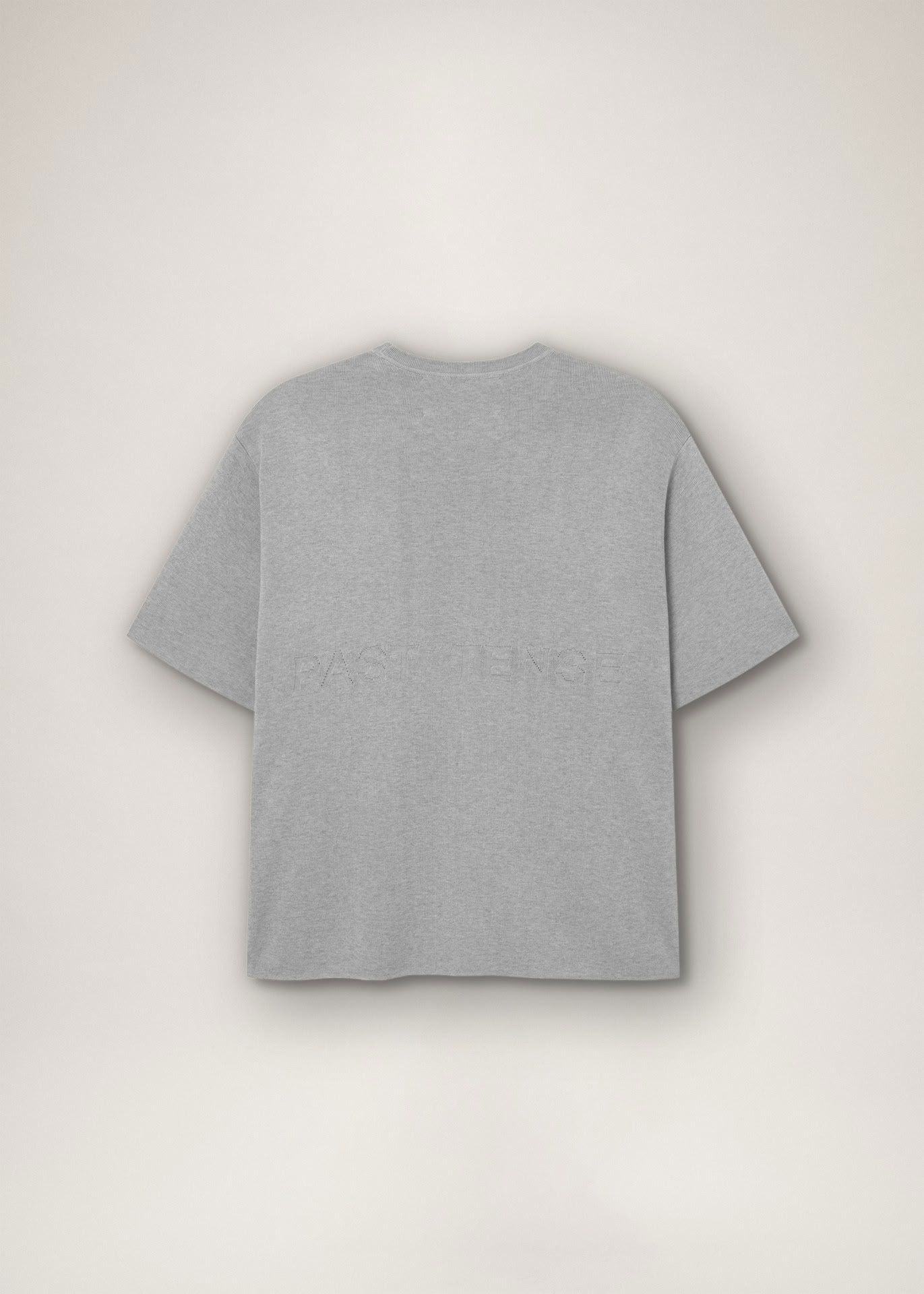 MILANO KNIT CREWNECK T-SHIRT IN GREY MELANGE