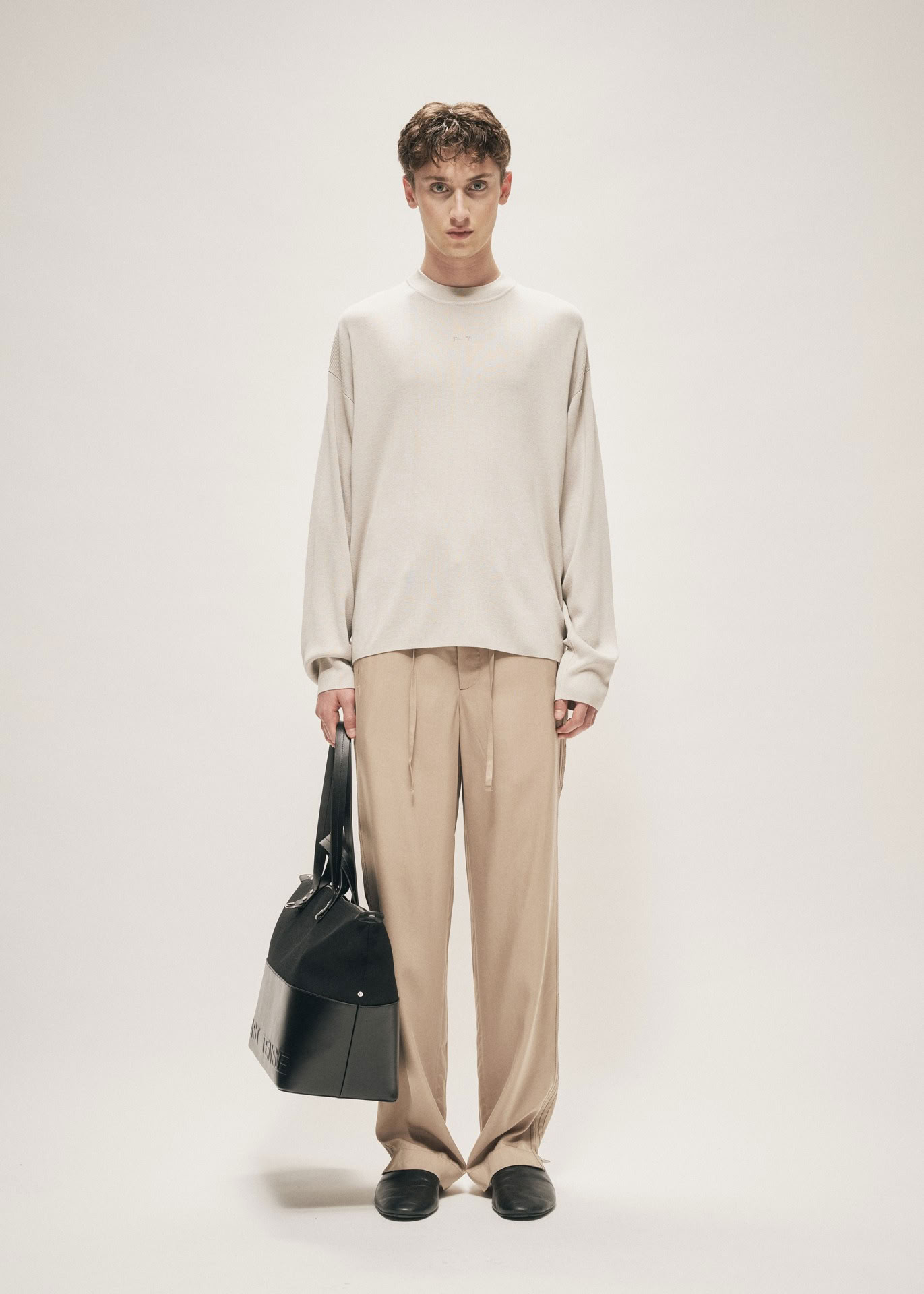 MILANO KNIT MOCKNECK SWEATER LIGHT KHAKI