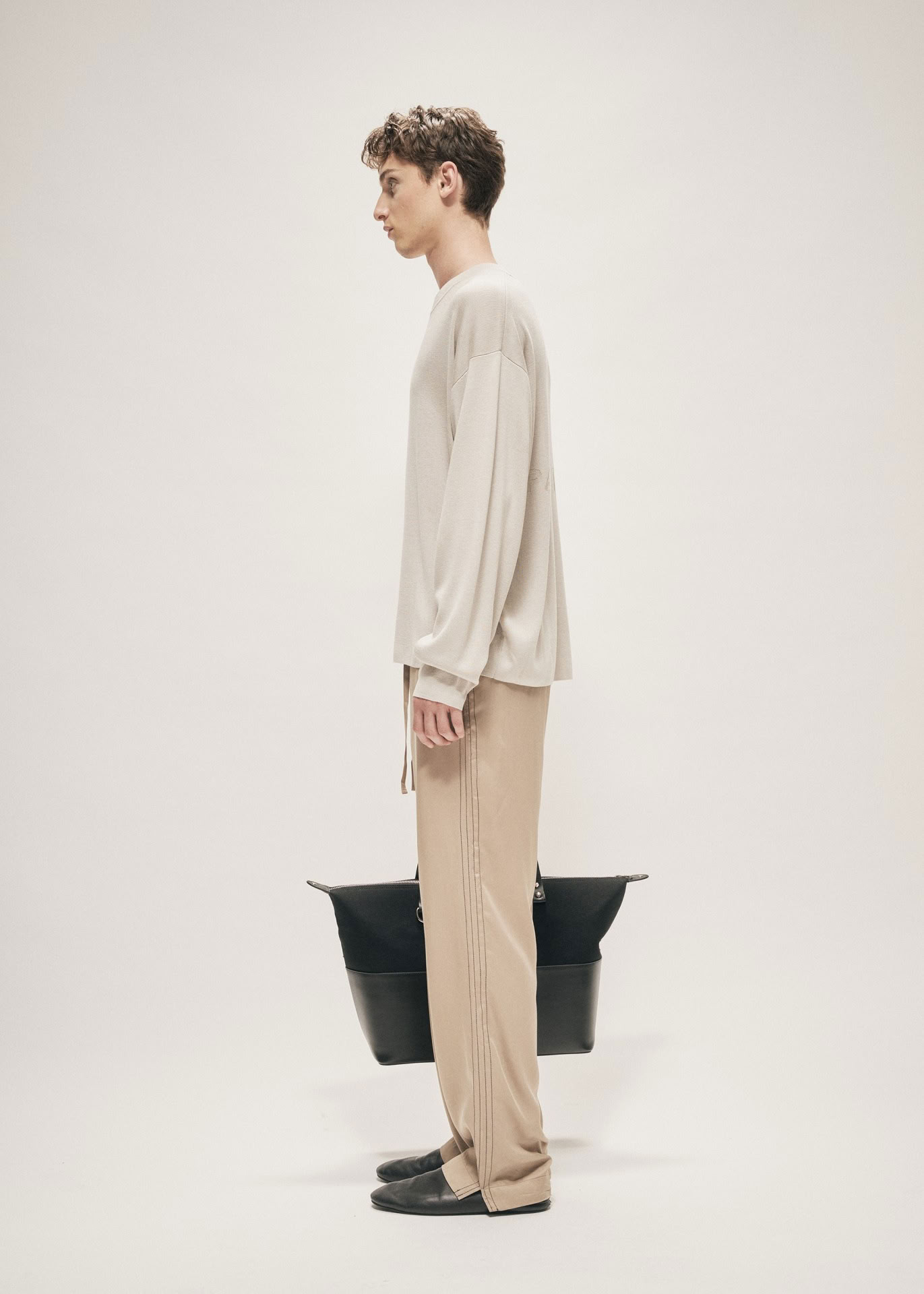 MILANO KNIT MOCKNECK SWEATER LIGHT KHAKI