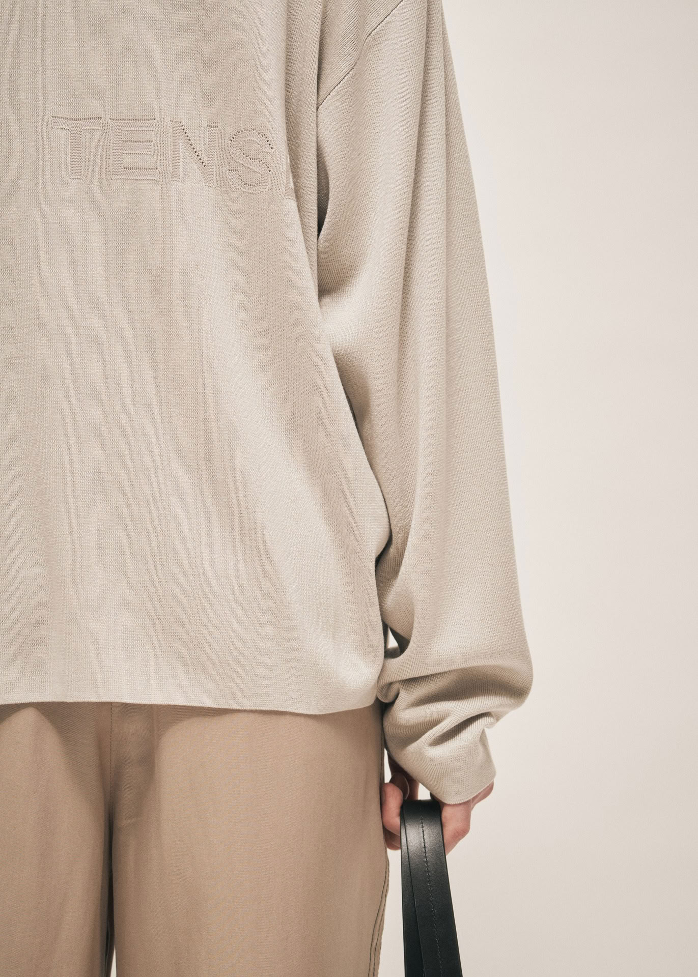 MILANO KNIT MOCKNECK SWEATER LIGHT KHAKI