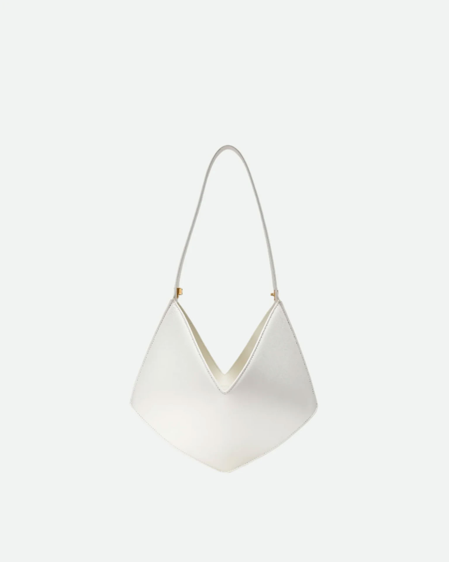 MINI CRUSHED GRAIN BAG LEATHER WHITE