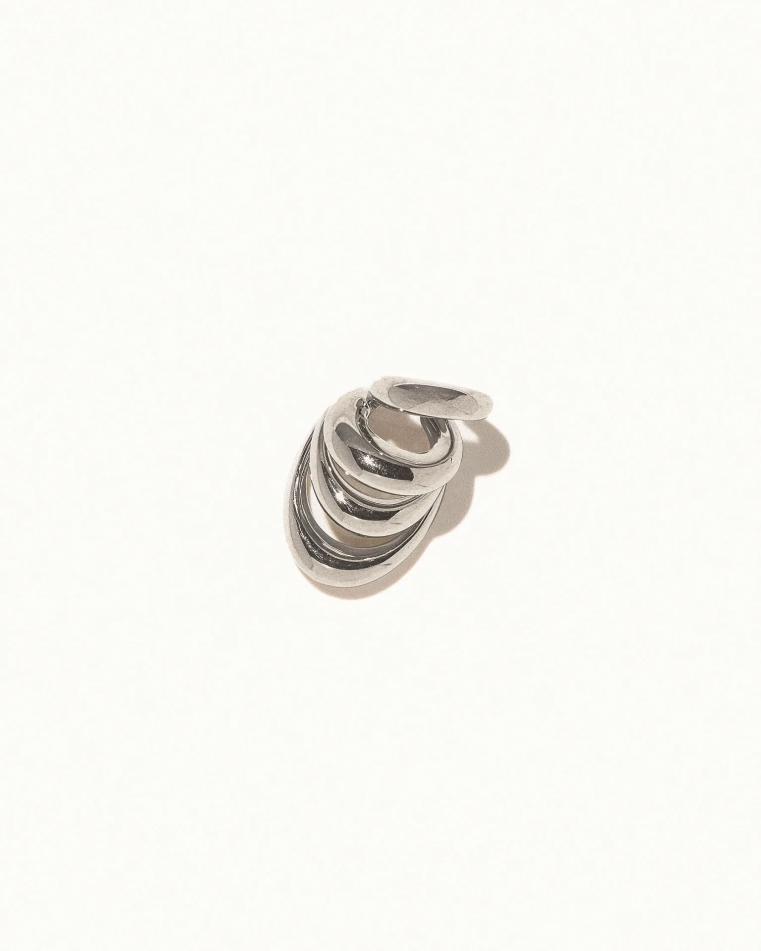 MULTI BLOW UP EAR CUFF IN SILVER