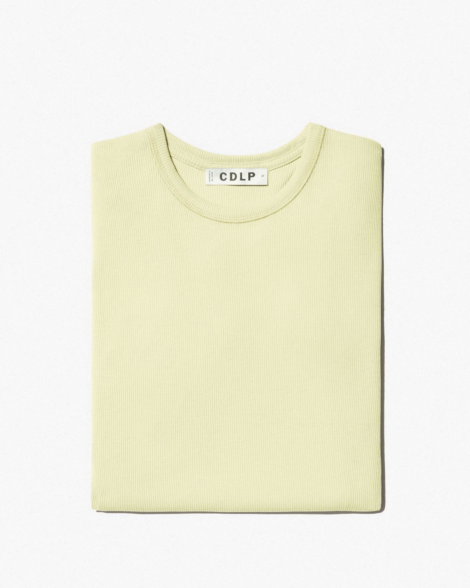 W - RIB T-SHIRT IN LEMON GRASS