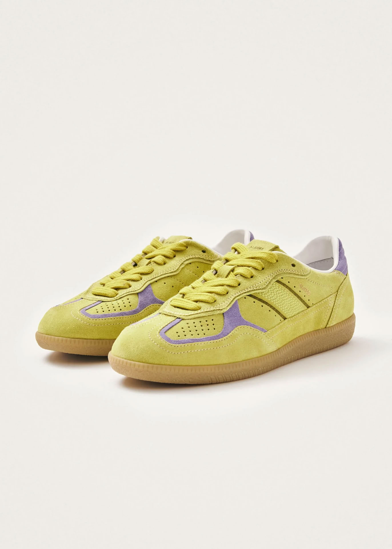 RIFE LEATHER SNEAKERS IN ACID GREEN