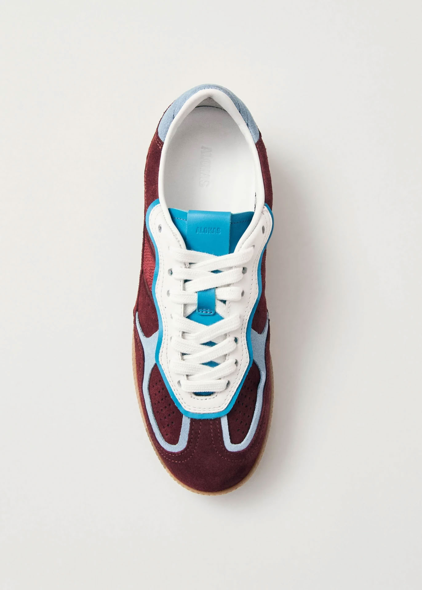 RIFE LEATHER SNEAKERS IN BURGUNDY