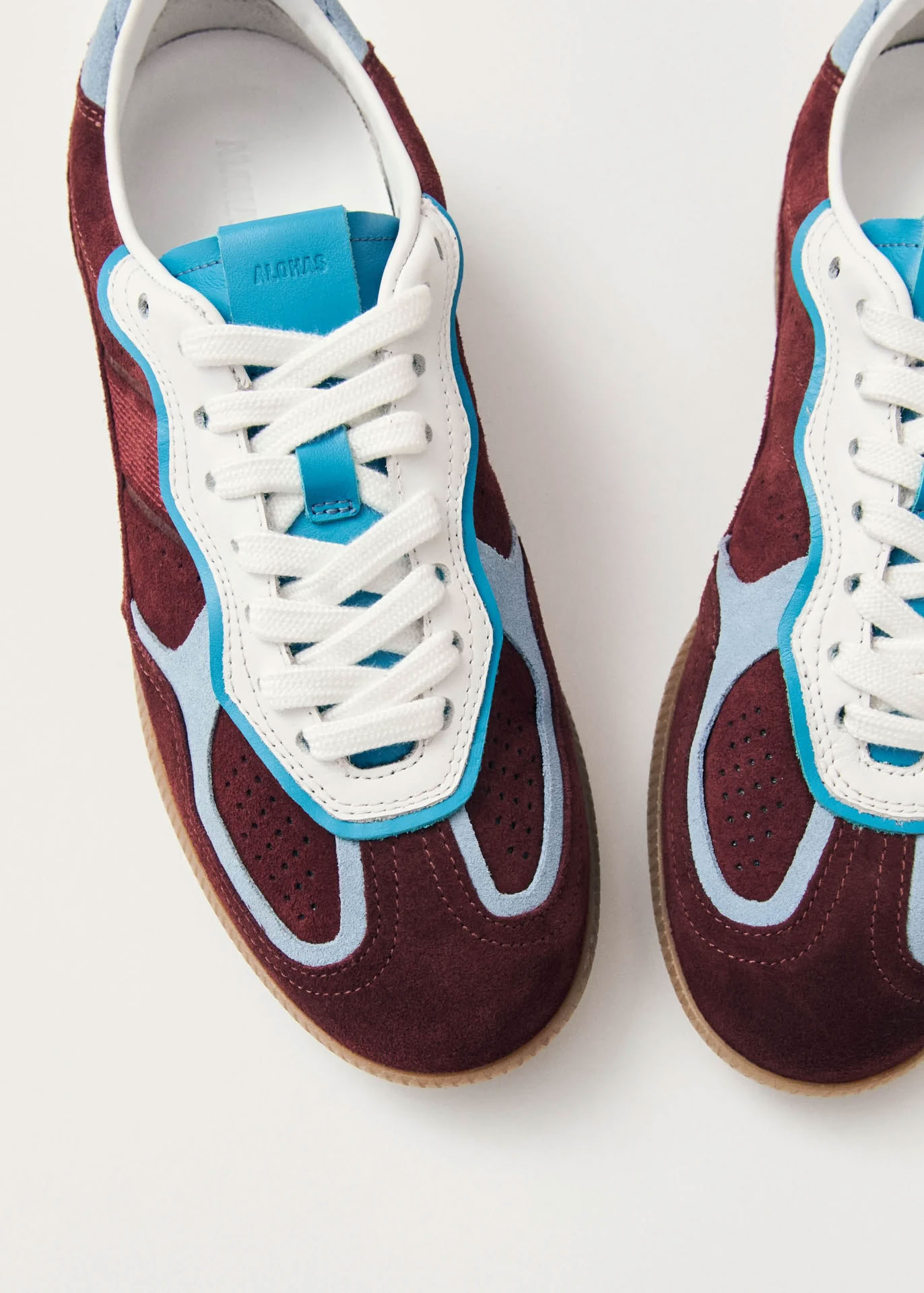 RIFE LEATHER SNEAKERS IN BURGUNDY