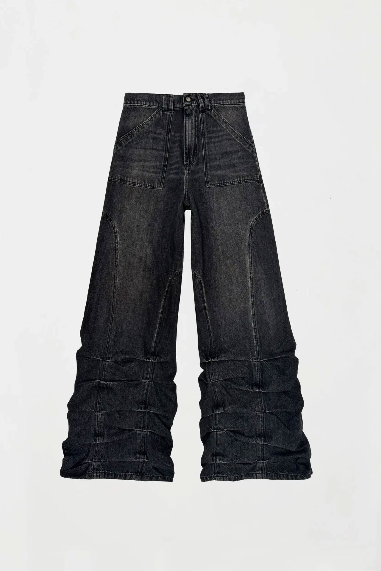 AVAVAV SMOCK DETAILED JEANS IN WASHED BLACK