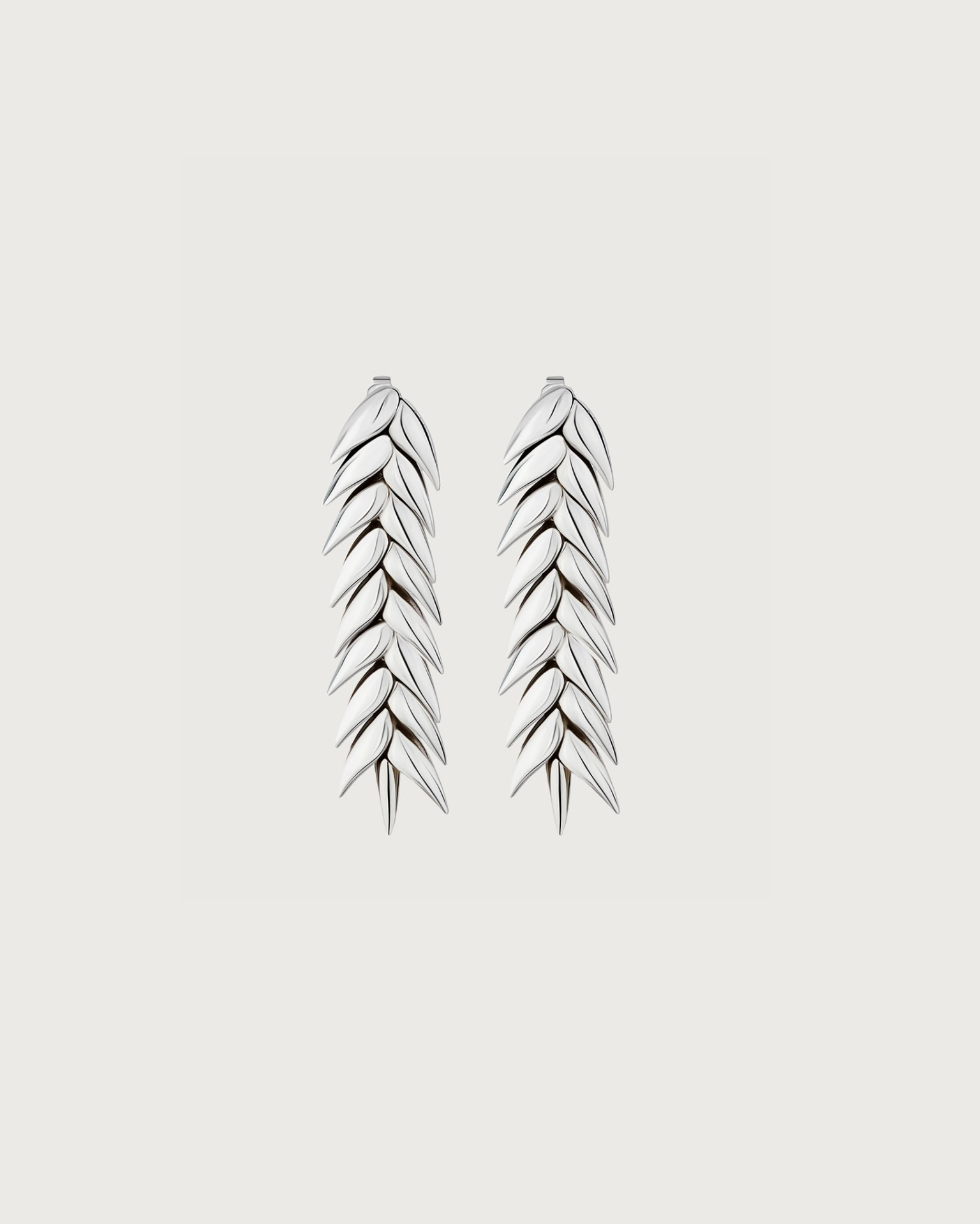 SPIKELET MEDIUM EARRINGS IN SILVER