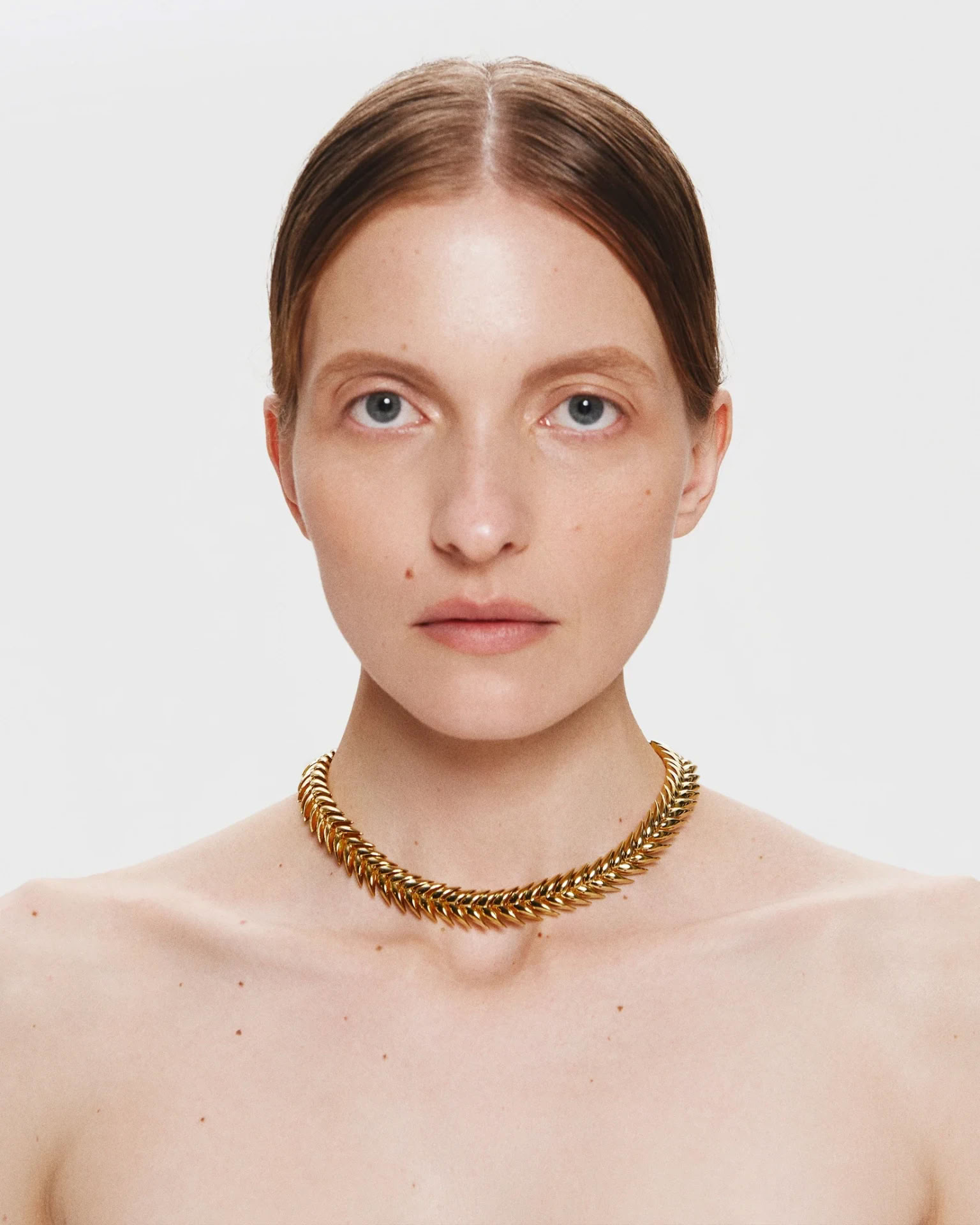 SPIKELET NECKLACE IN GOLD 