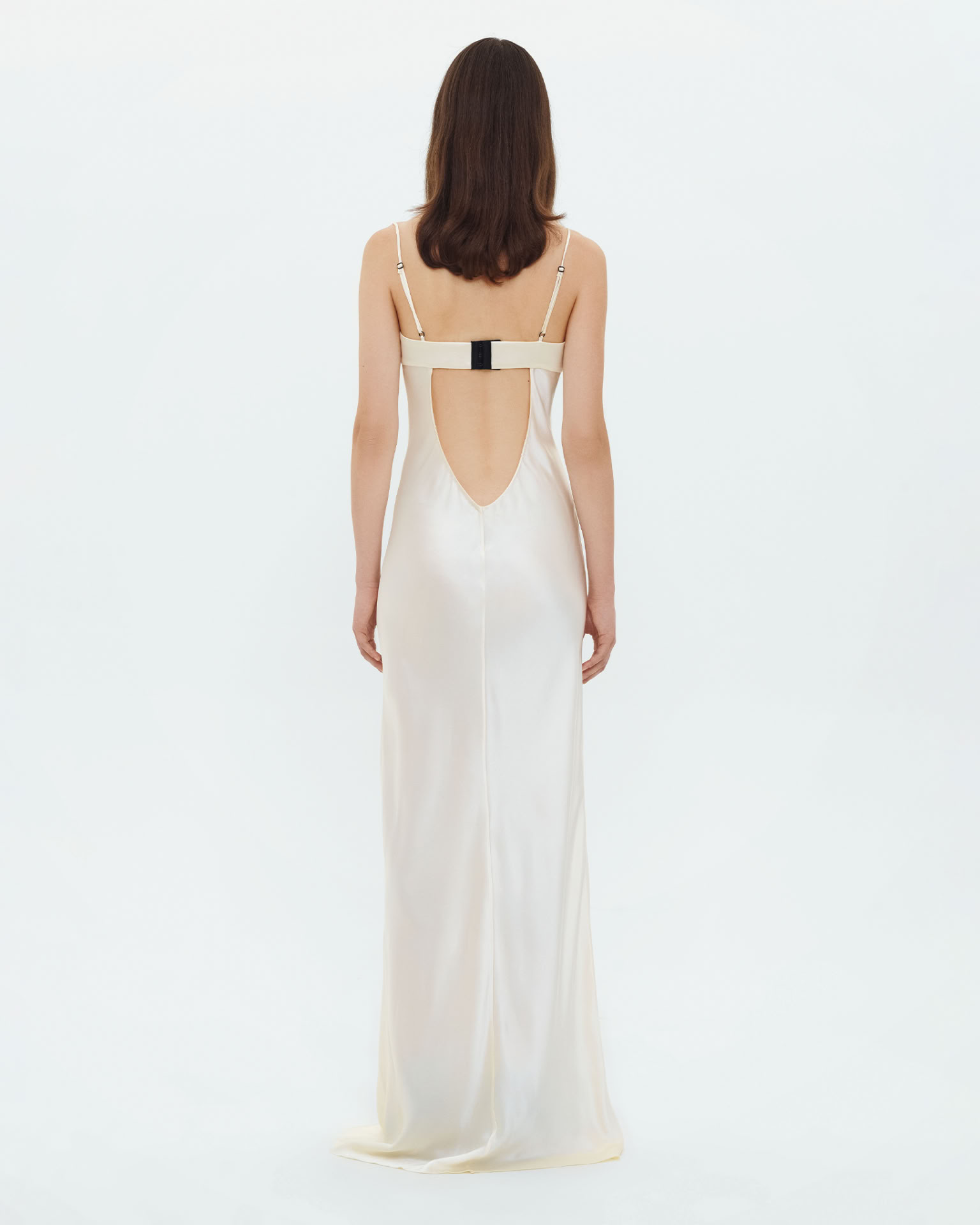 SQUARE BRA DRESS IN CREME BRULEE