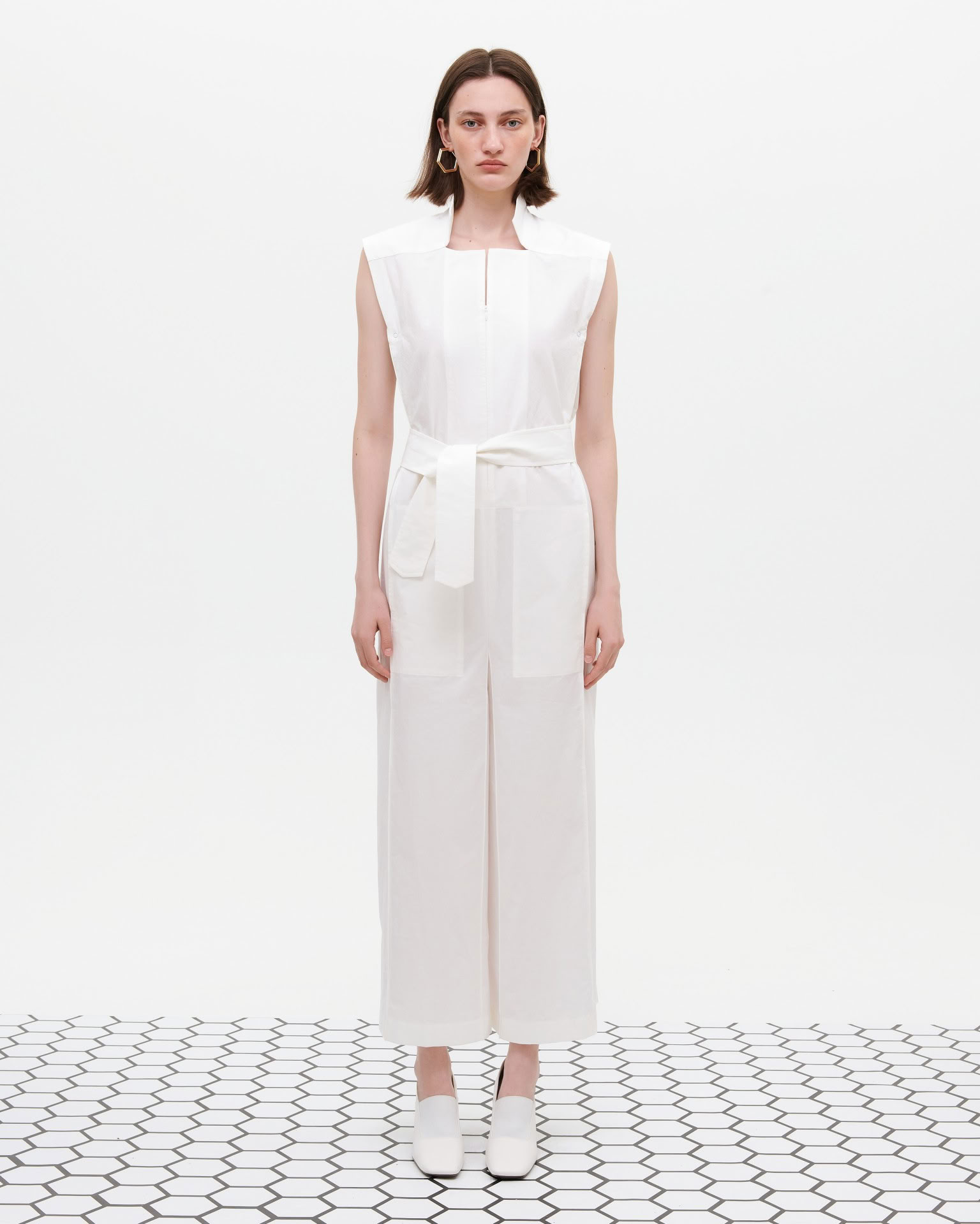SQUARE JUMPSUIT IVORY