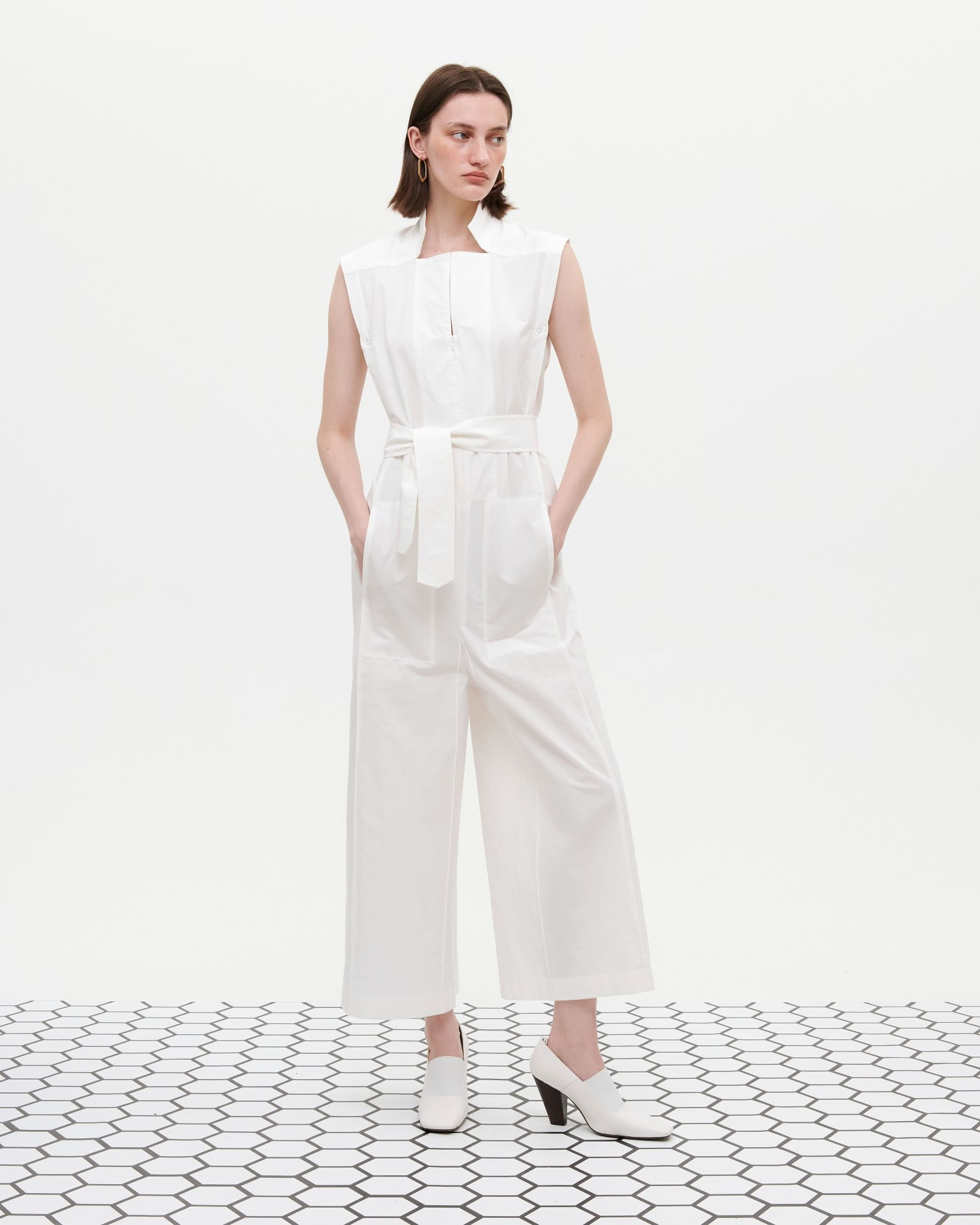 SQUARE JUMPSUIT IVORY