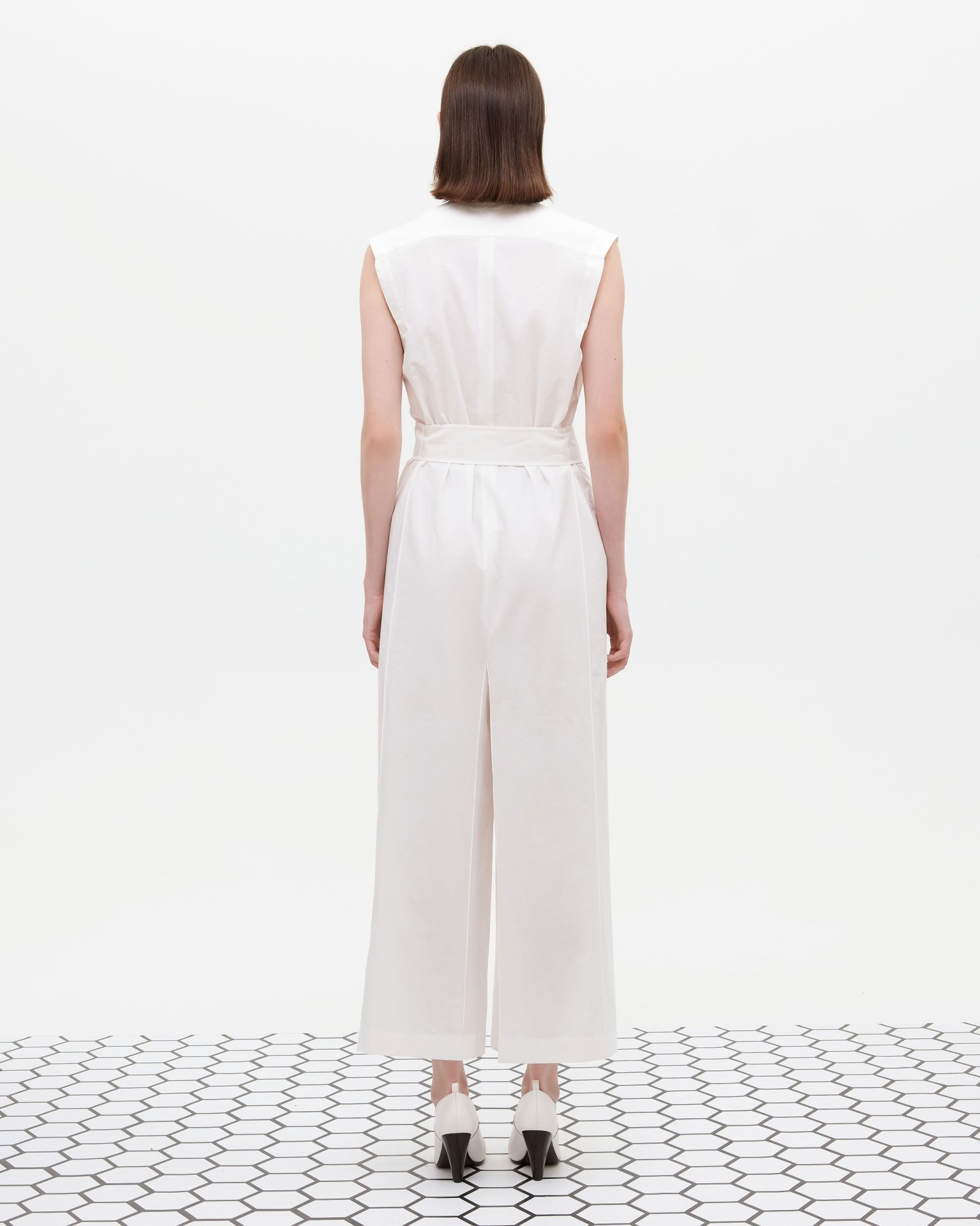 SQUARE JUMPSUIT IVORY