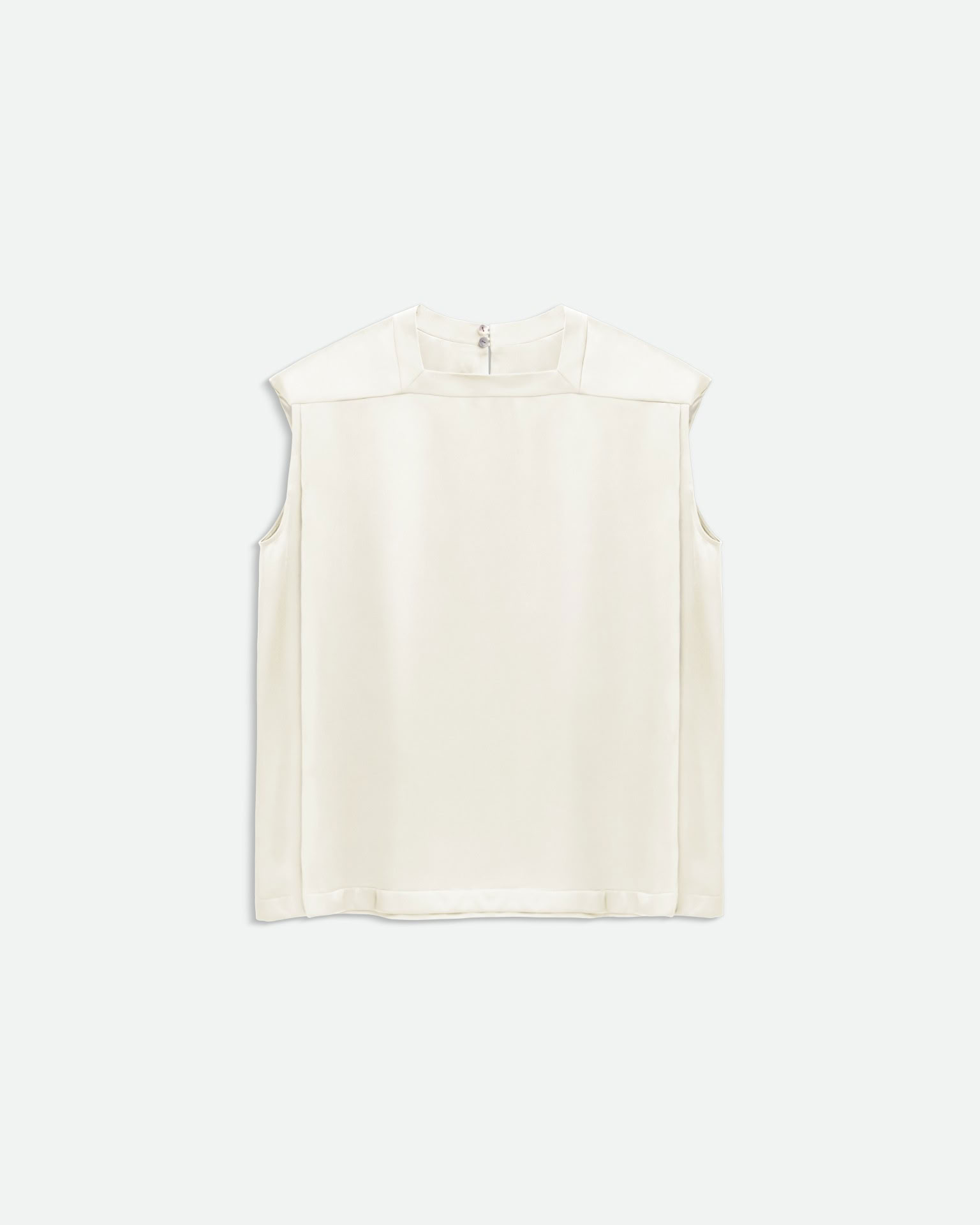SQUARE NECK TOP IN CREME BRULEE