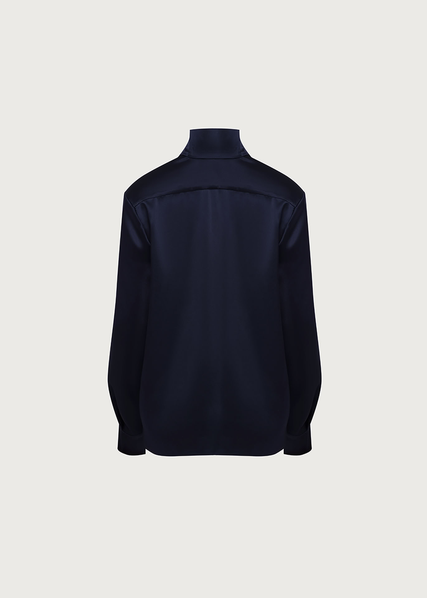 STAND-COLLAR BLOUSE DARK/NAVY