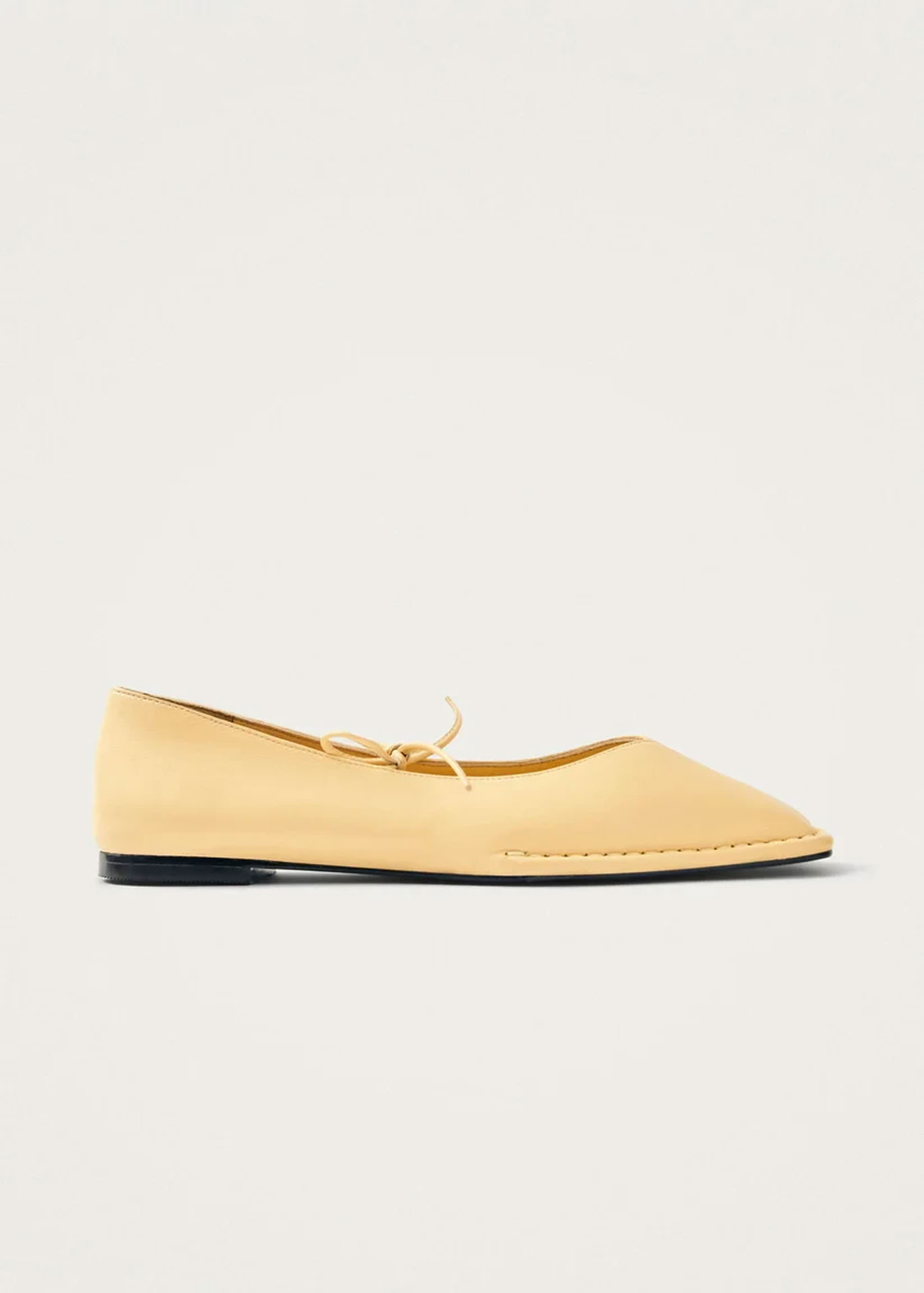 SWAY LEATHER BALLET FLATS IN VANILLA