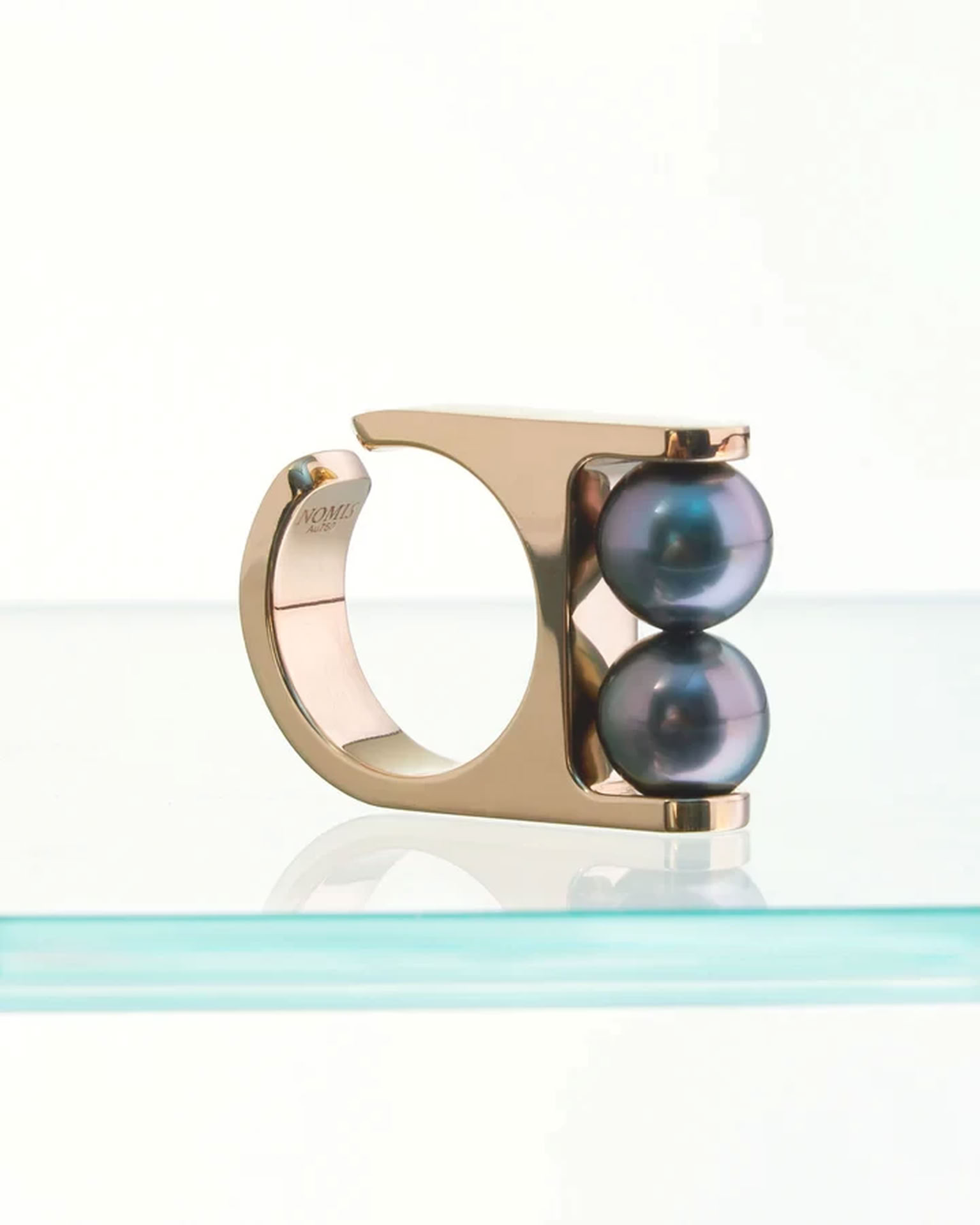 Untitled Ear Cuff/ Ring 02 18K ROSE GOLD/TAHITIAN PEARLS