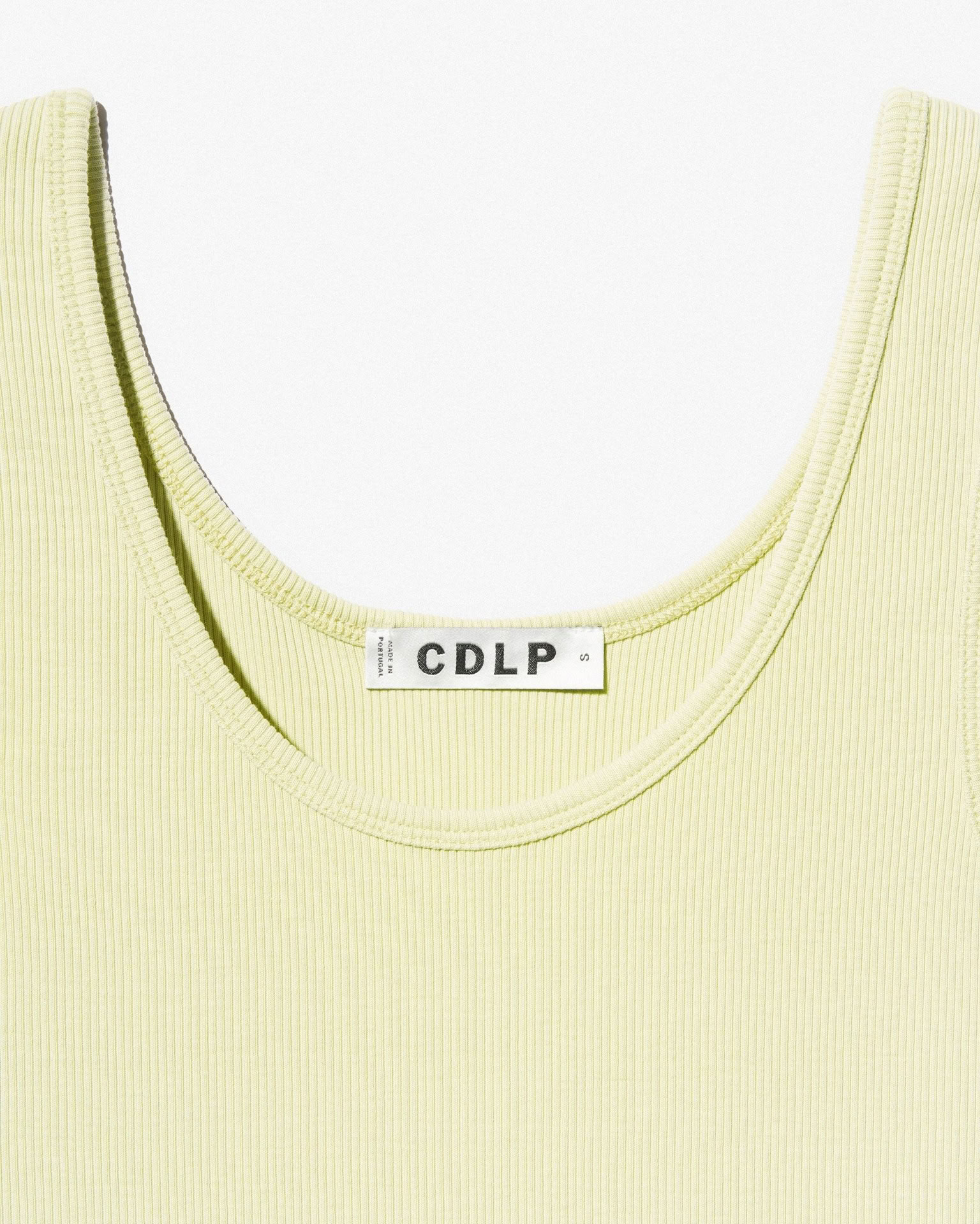 W - RIB THANK TOP IN LEMON GRASS