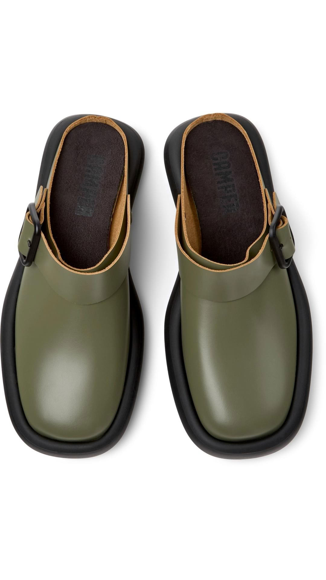 WOMEN'S ONDA LEATHER MULES IN GREEN