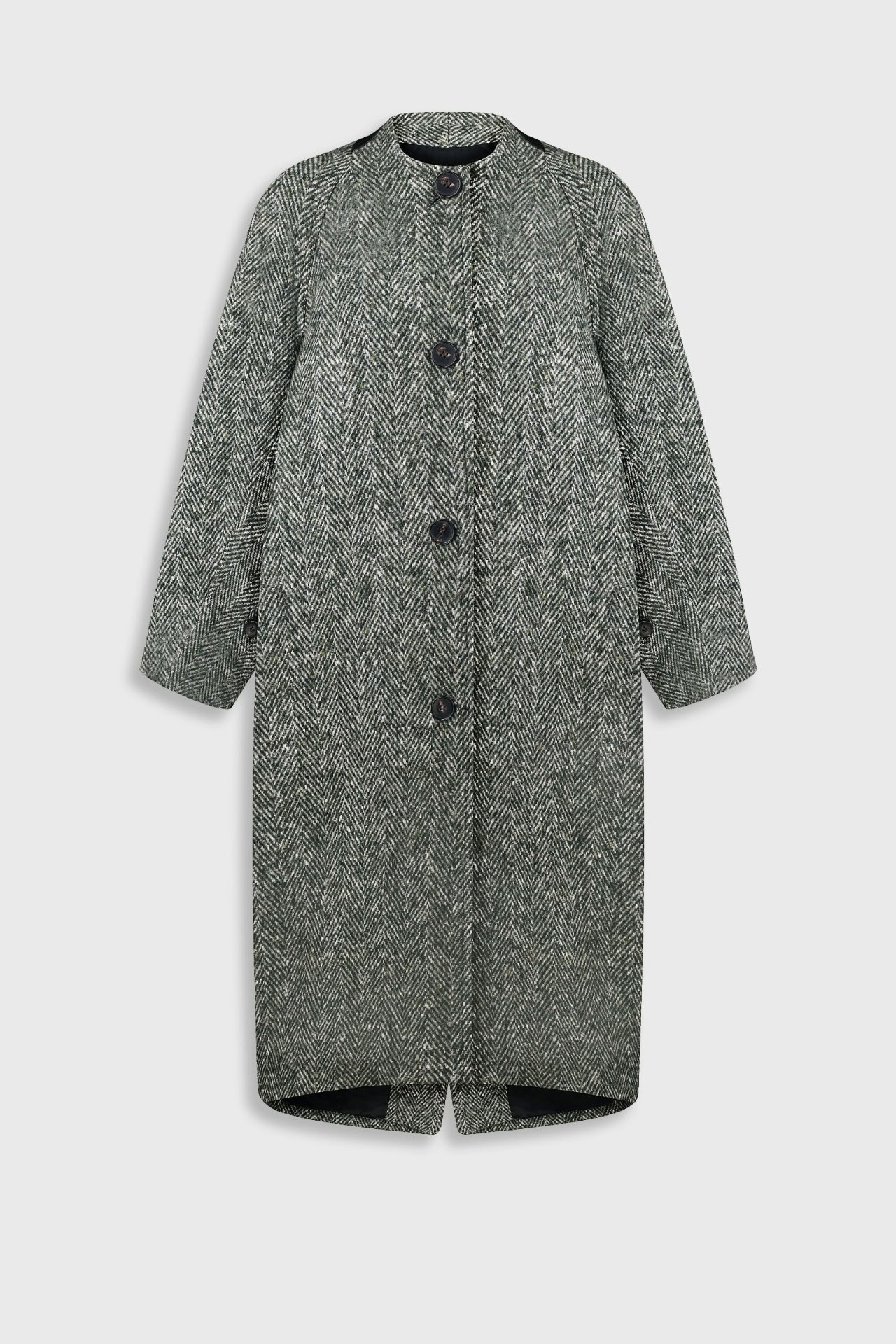 WOOL COAT WITH TWISTED BACK