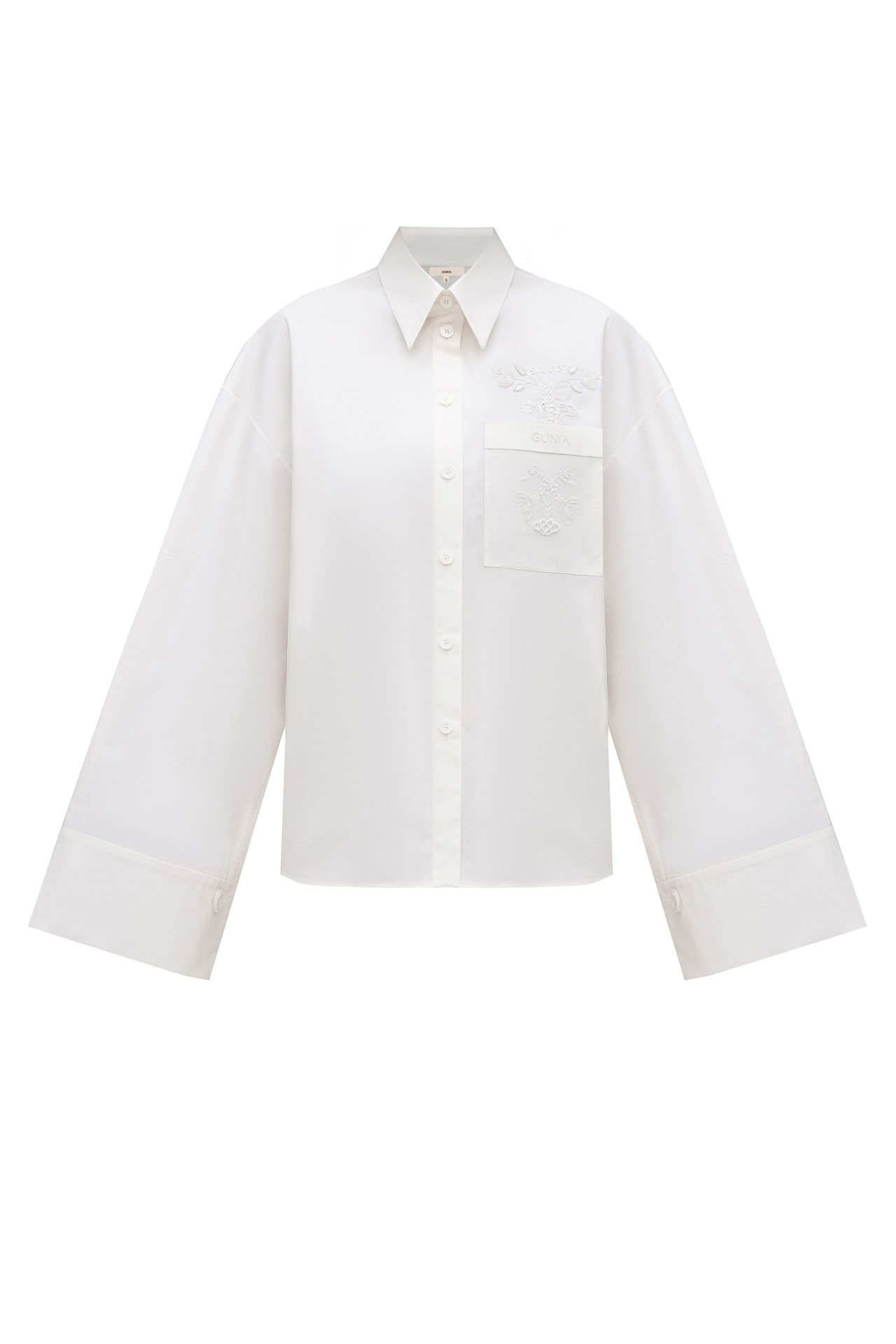 ZORYANA EMBROIDERED SHIRT IN WHITE